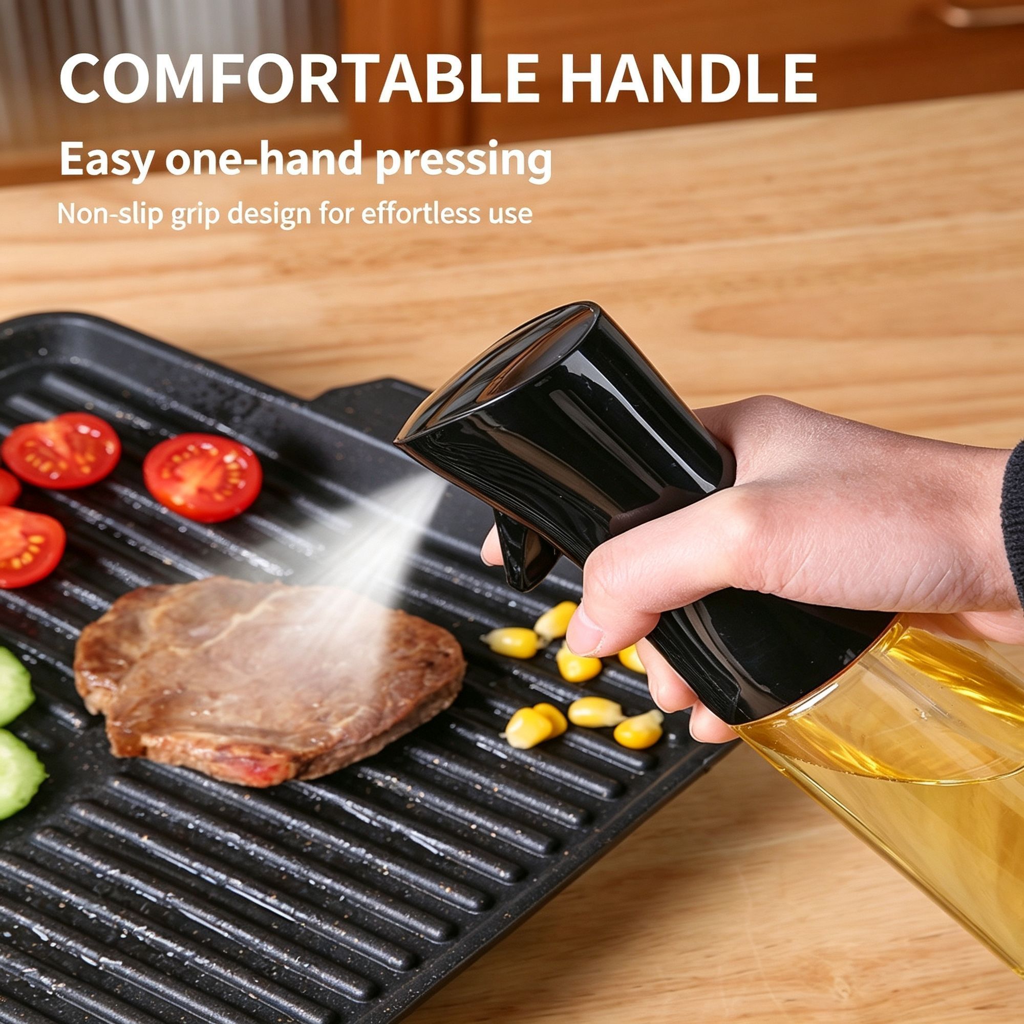 Press‑Driven Atomizing Oil Sprayer Transparent Plastic Oil Dispenser Fitness view 6