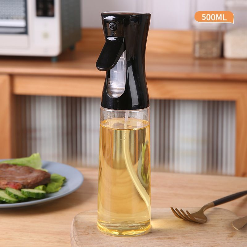 Push‑Type Mist Oil Sprayer Transparent Plastic Cooking Oil Bottle Fitness Diet — image 1