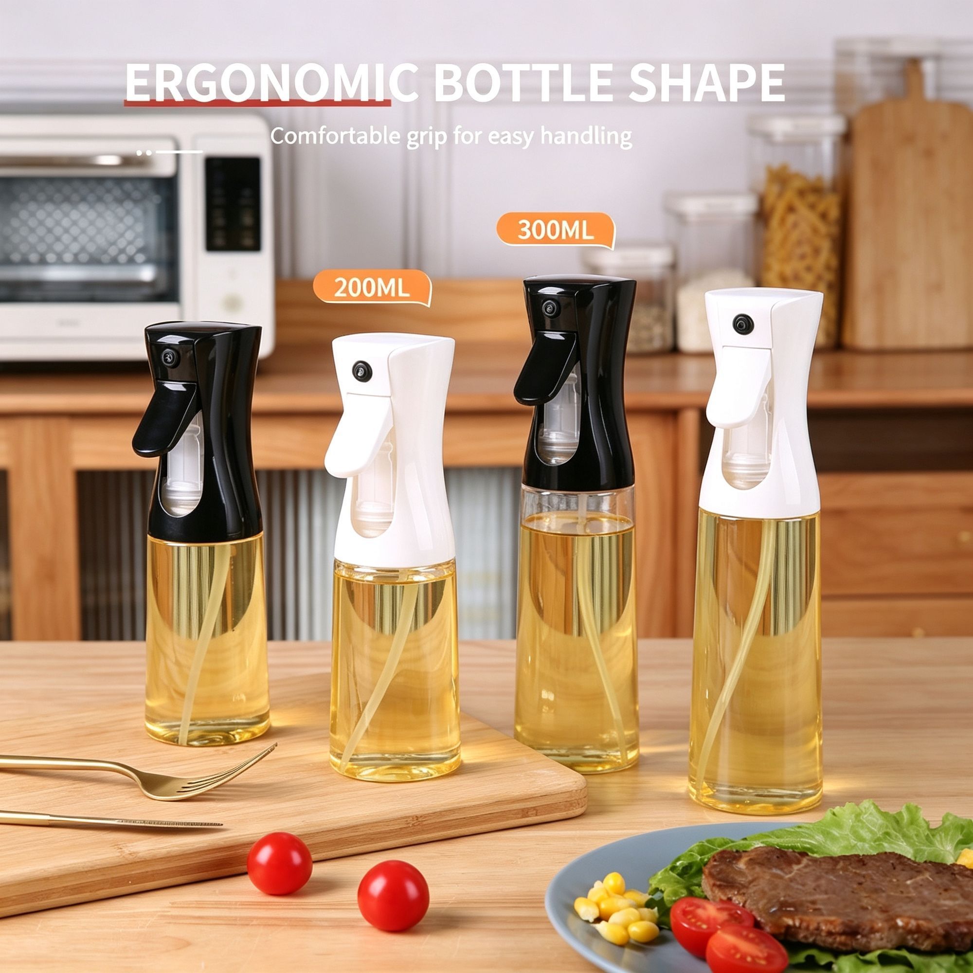 Push‑Type Mist Oil Sprayer Transparent Plastic Cooking Oil Bottle Fitness Diet view 10