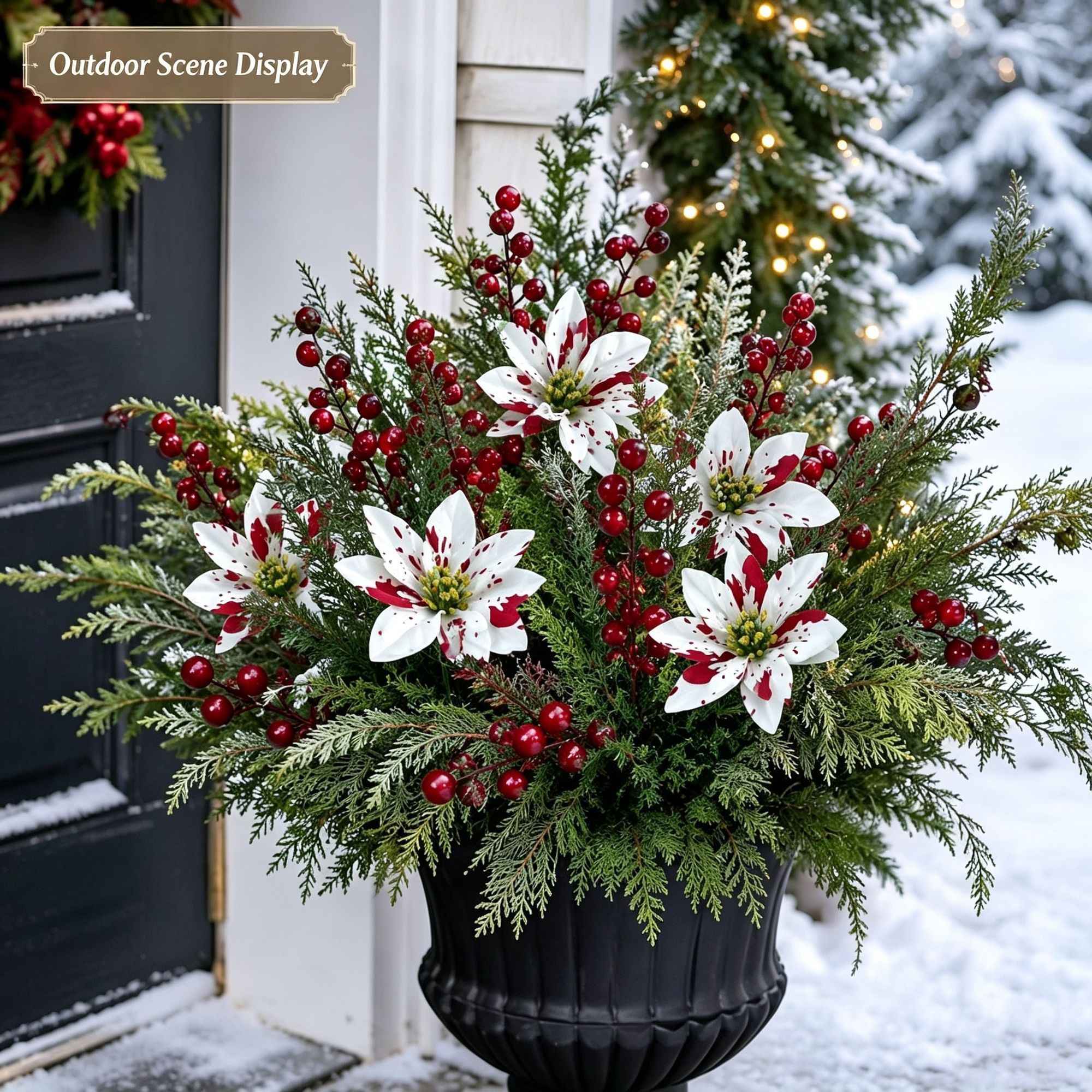 Christmas Artificial Flower Bouquet DIY Floral Bundle Home Decoration SD05 2 view 9