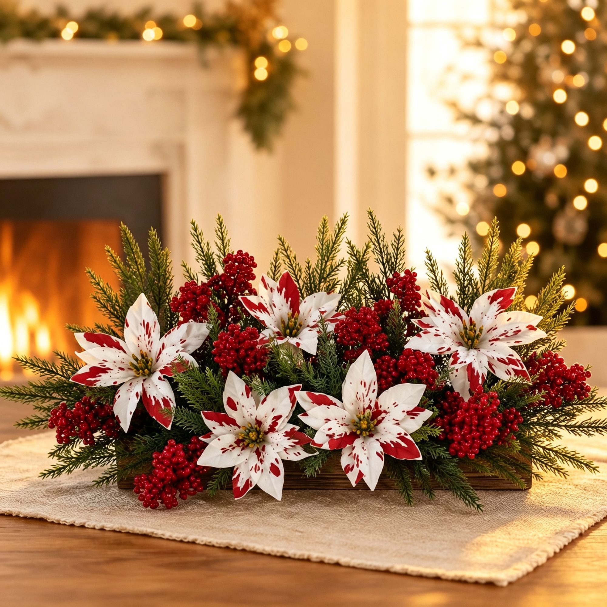 Christmas Gold Flower Stem Artificial Floral Pick DIY Holiday Decor SD55 2 Pcs view 6