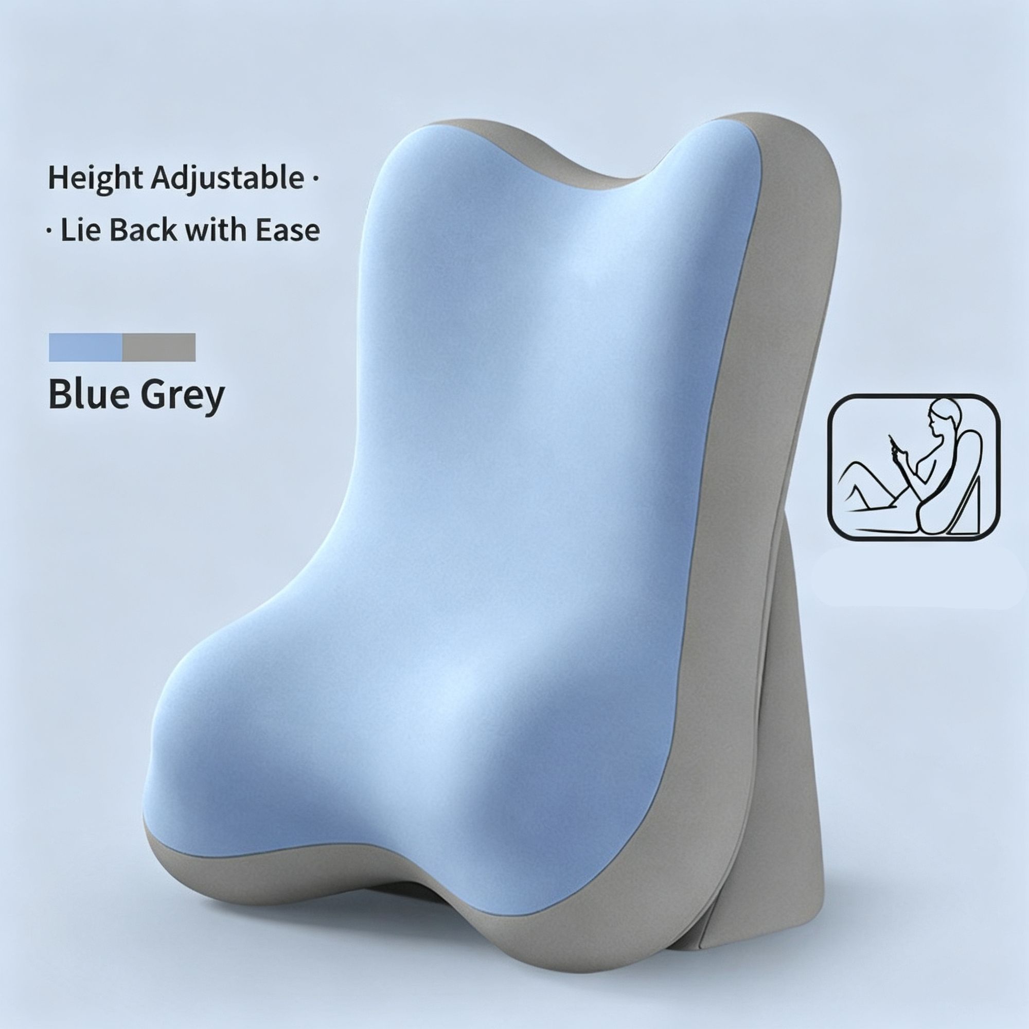 Multi-Function Split Back Support Pillow Bed Sofa Reading Cushion Neck Lumbar — image 1