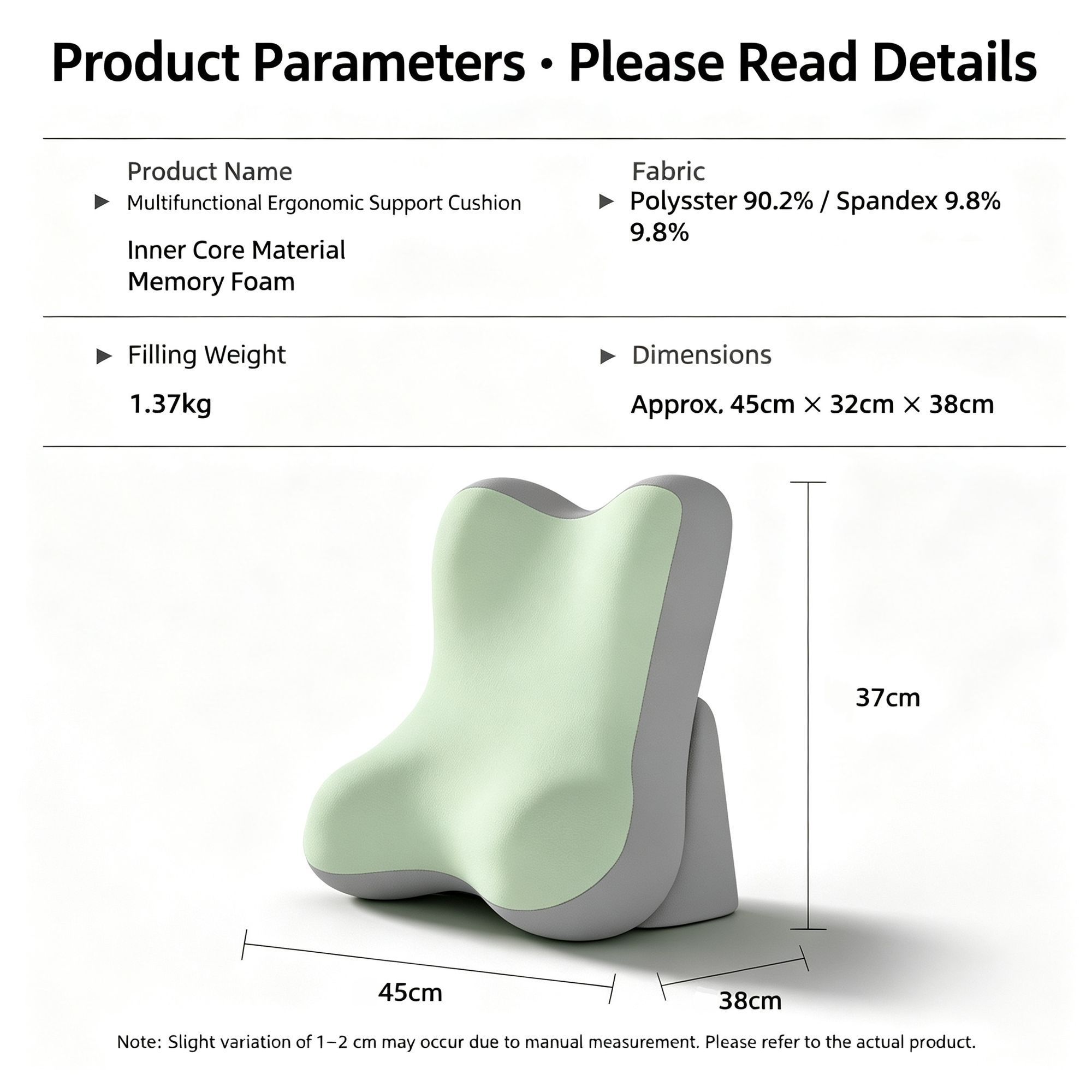 Multifunctional Split Bed Back Support Pillow Neck Lumbar Protection Cushion view 12