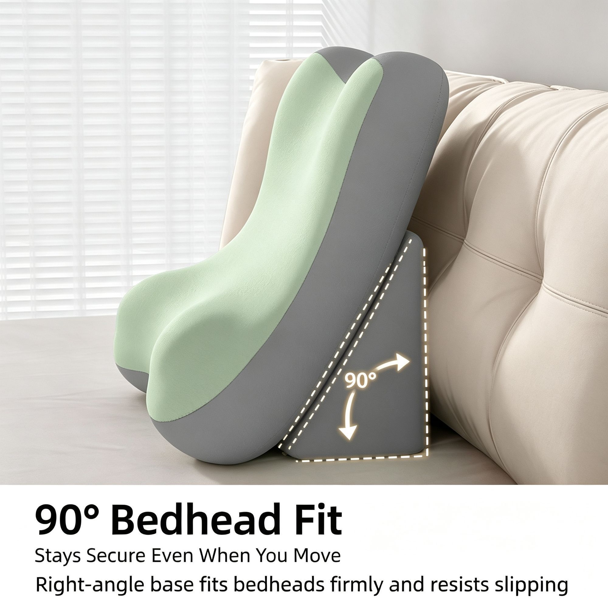 Multifunctional Split Back Rest Cushion Bed Sofa Reading Pillow Neck Lumbar view 5