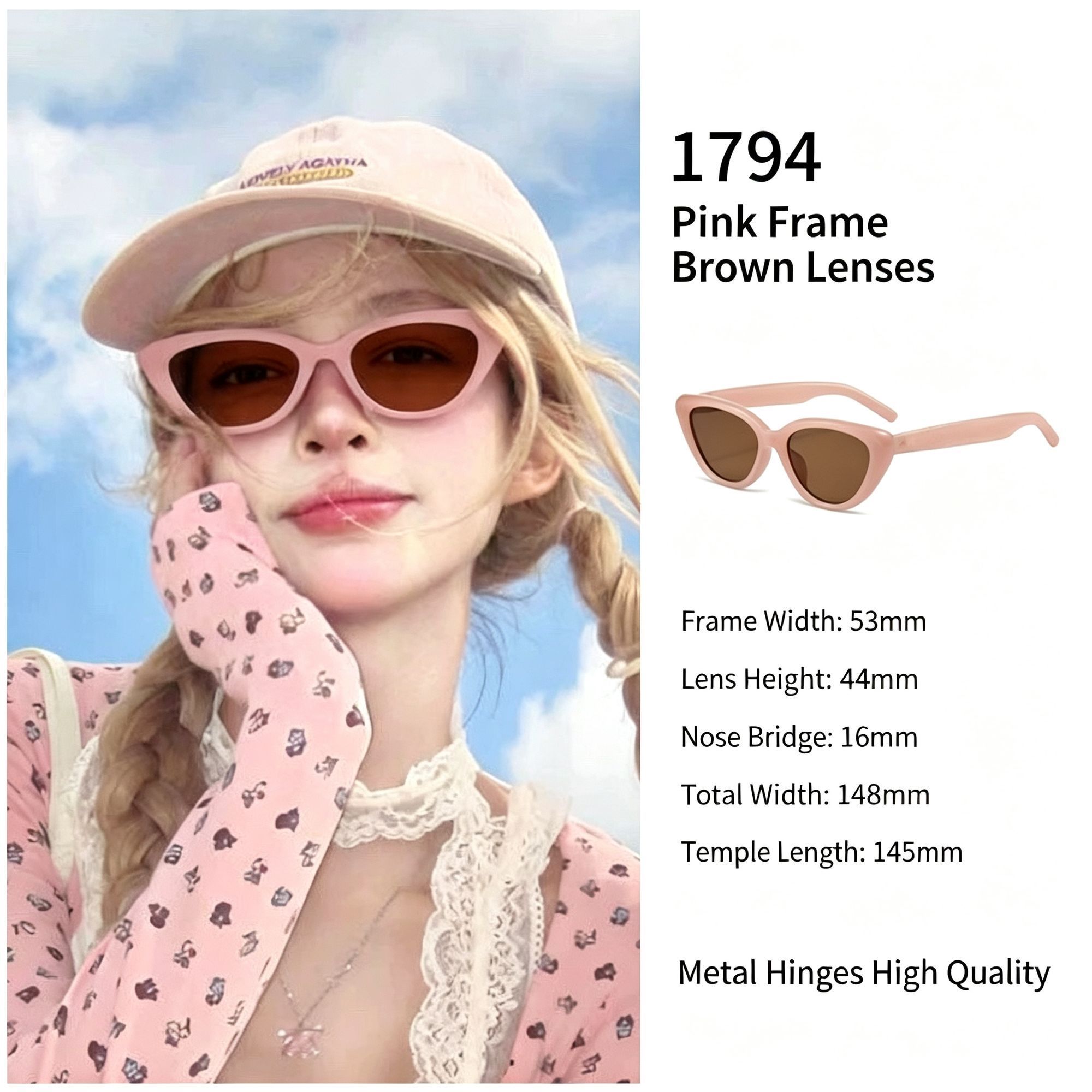 Sweet Youthful Cat Eye Sunglasses UV400 Protection — image 1