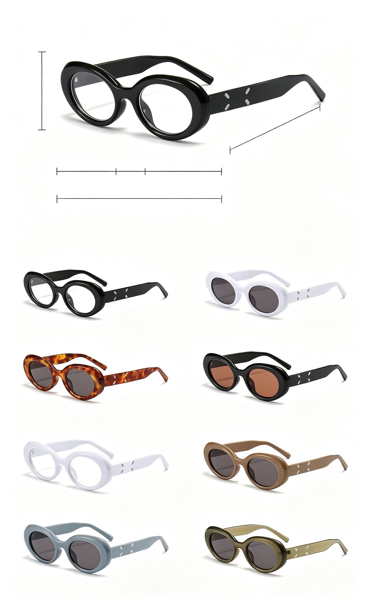 Glossy Black Frame Brown Lens Cat Eye Sunglasses UV400 Protection view 10