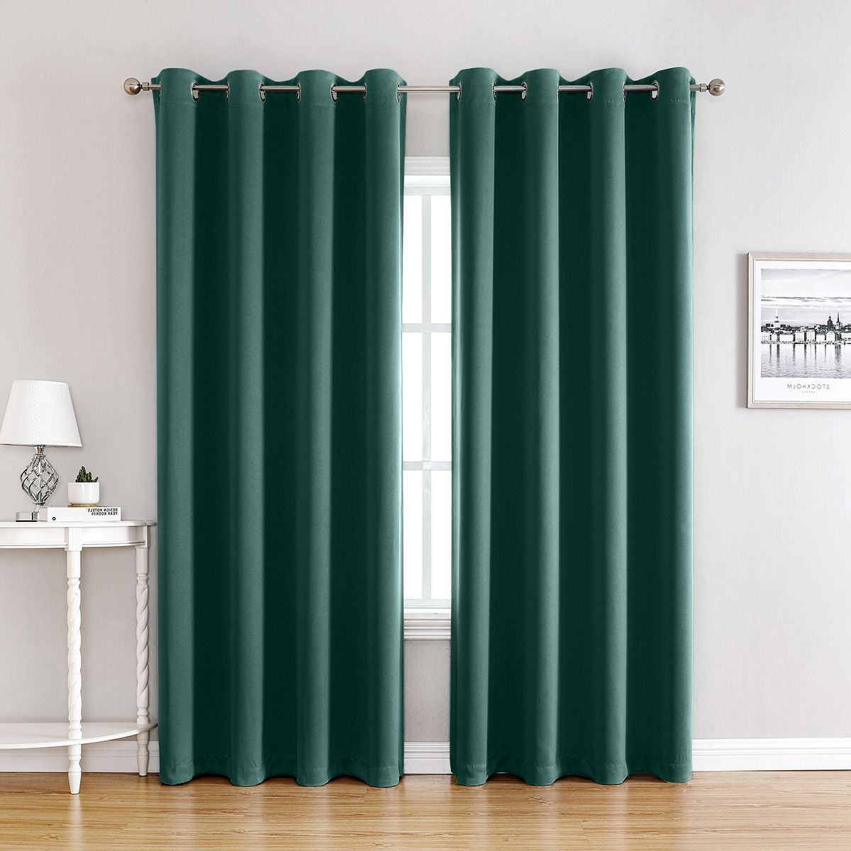 Dark Green | Approx. 39x79 Inch Single Panel | 545g Per Panel | 210GSM Room — image 1