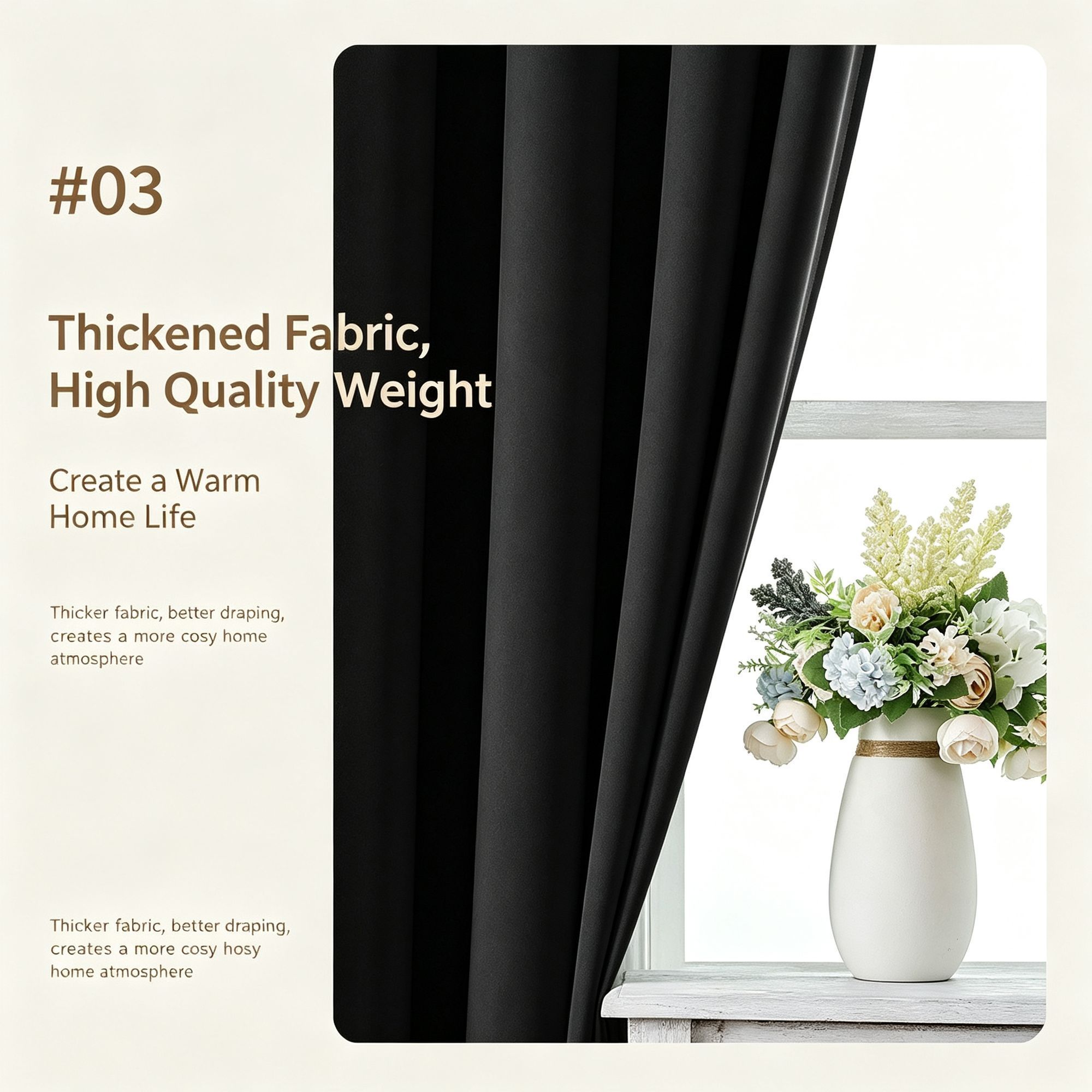 Brown | Approx. 55x87 Inch Single Panel | 814g Per Panel | 210GSM Earthy Warm view 8