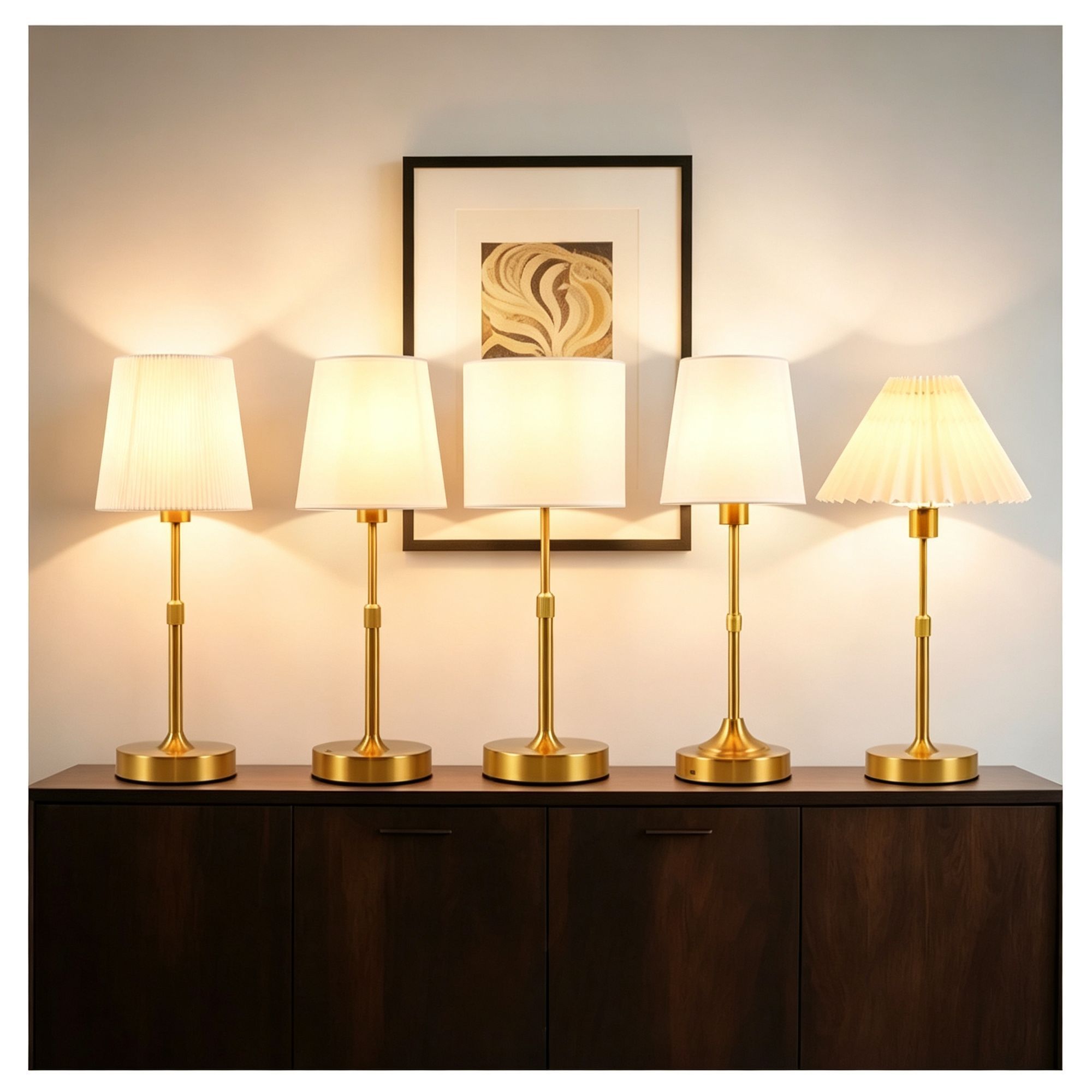 5200mAh Gold E1 Classic Fabric Lamp | Christmas Classic Bedroom Gift view 7