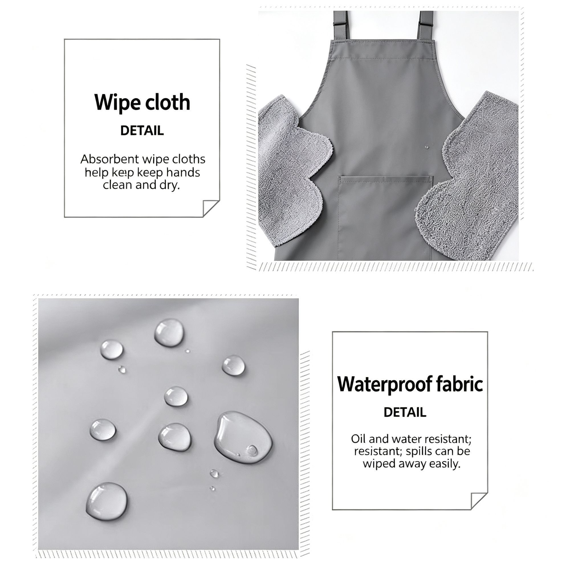 White 125cm No Pocket | Ultra Long TPU Waterproof Apron | Halloween view 3