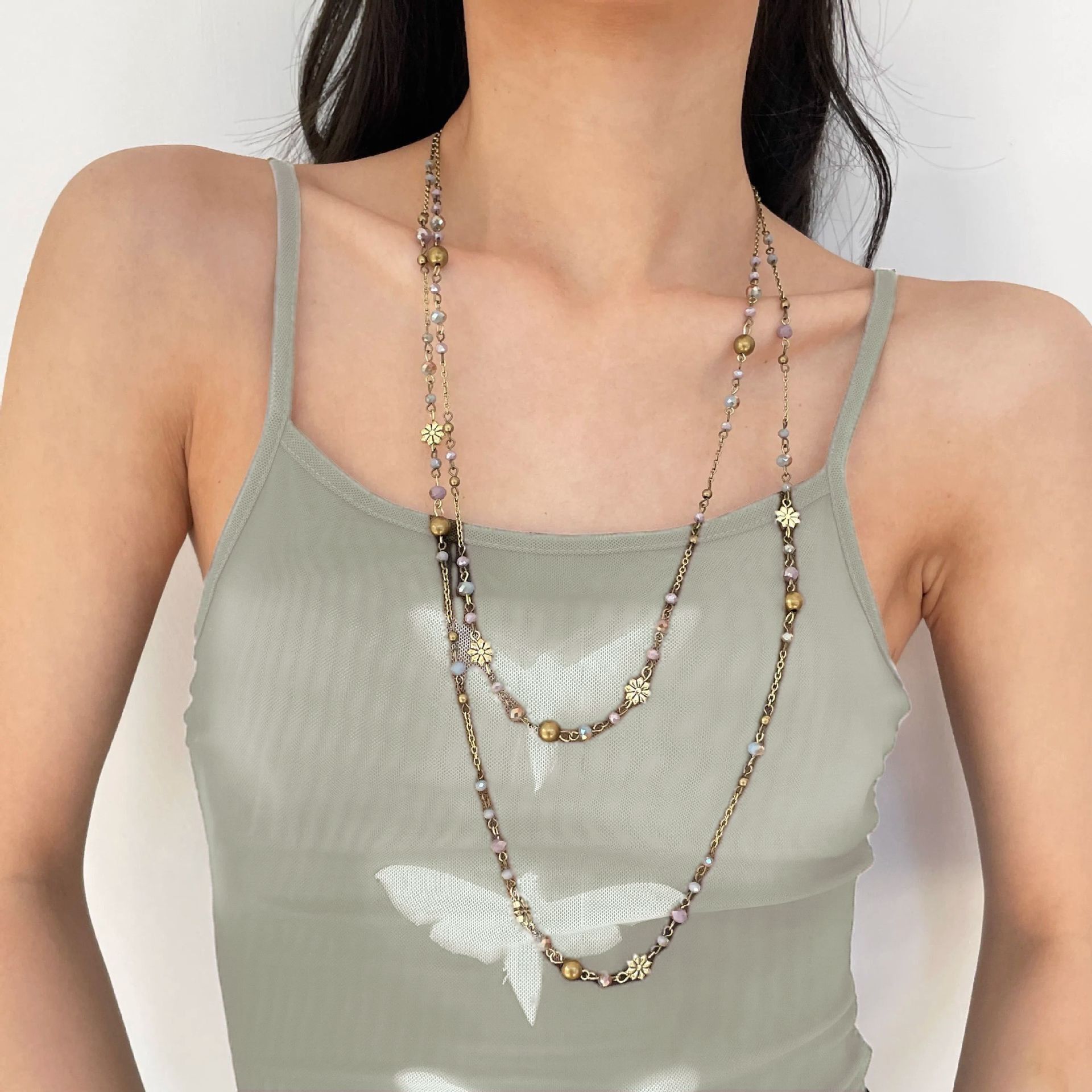 Mixed Size Star Layered | Y2K Dual-size Star Necklace | Halloween Galaxy Style view 3