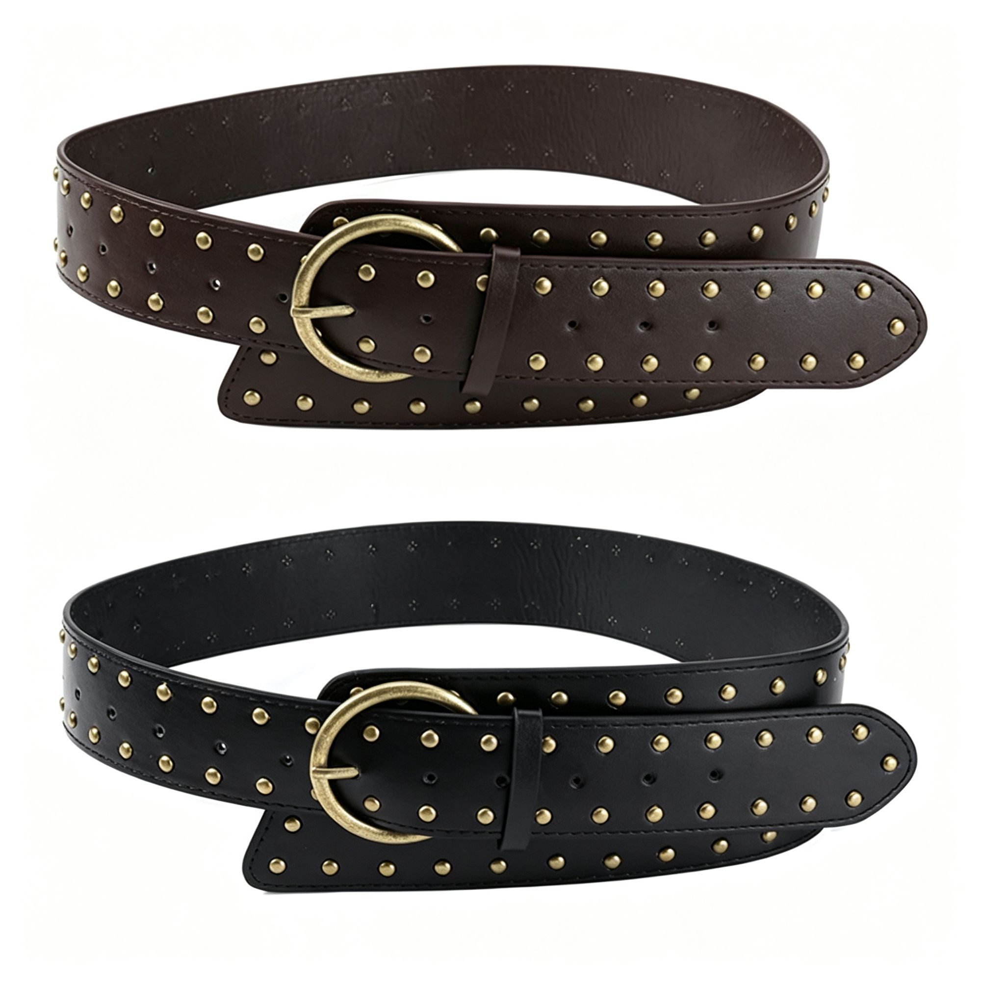 Coffee Suede | Punk Retro Suede Wide Waist Cincher | Halloween Soft Texture view 3