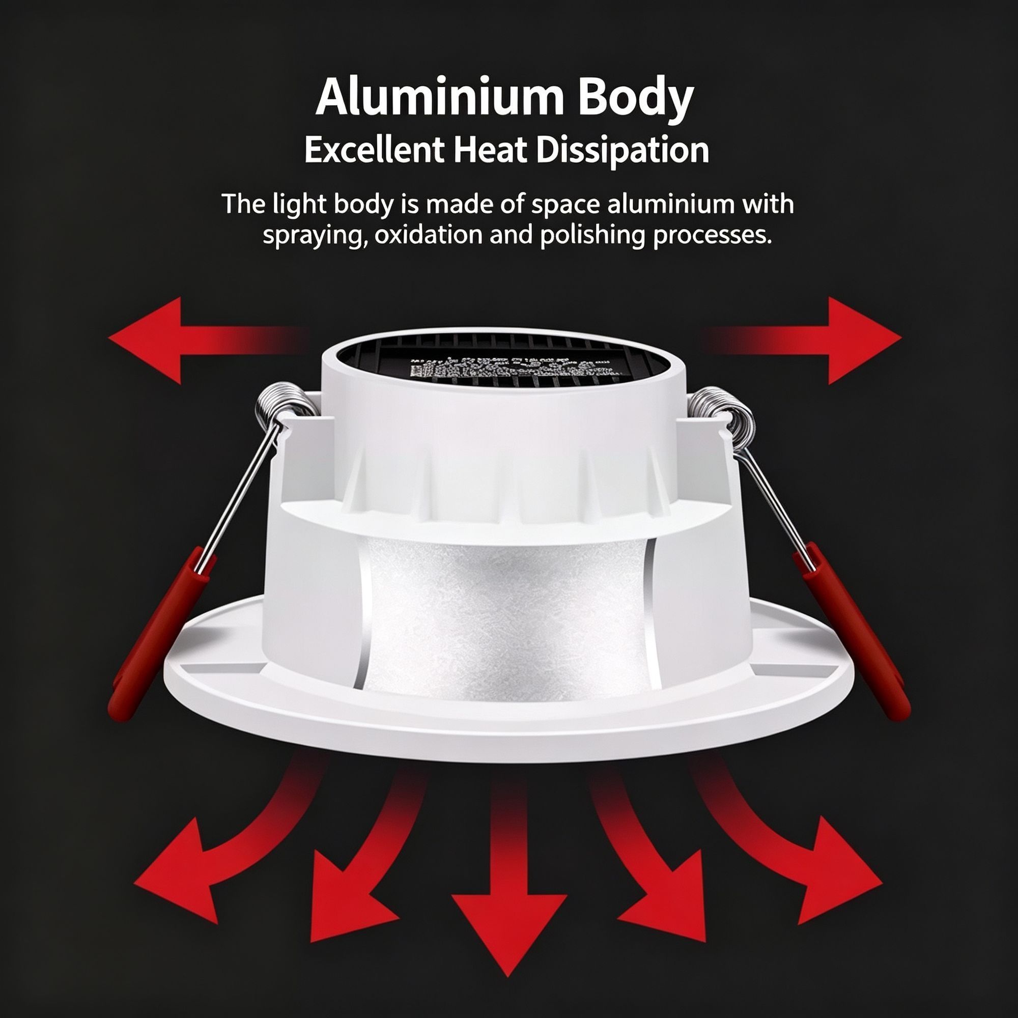 4 Pack All Aluminum High Power 3.5" 12W Neutral White 4000K (Cutout 9-10.5cm) view 4