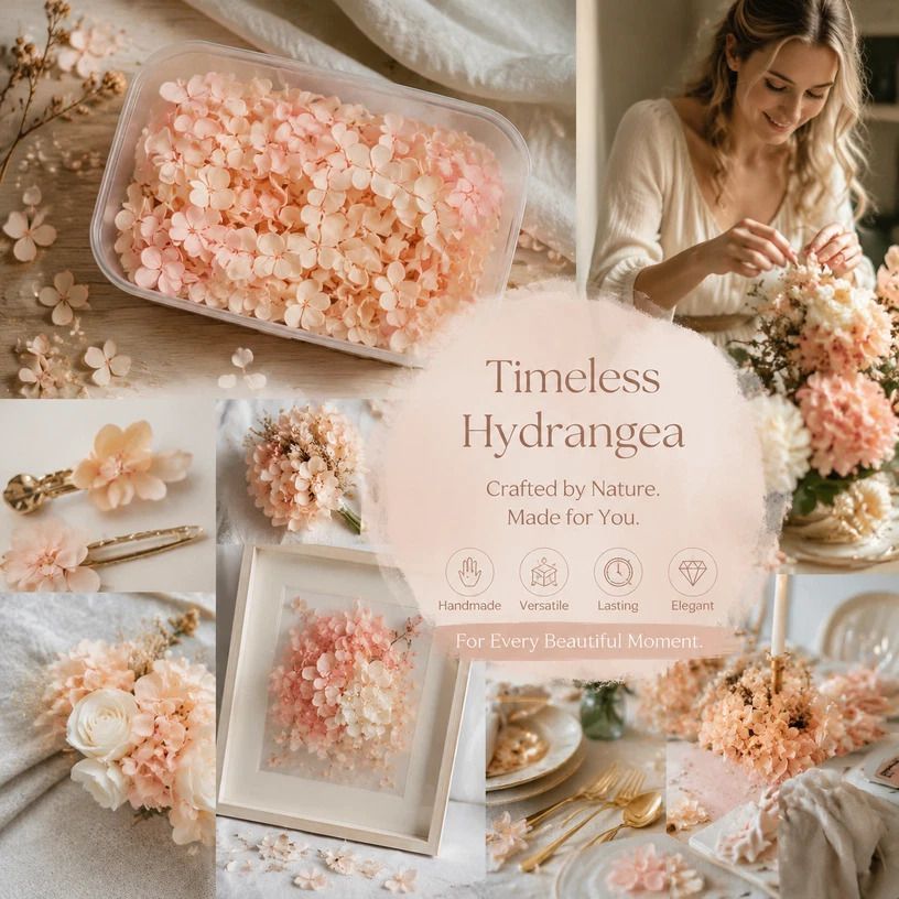 Hibiscus Gradient Preserved Hydrangea Dried Flower DIY Handmade Material 5g Box — image 1