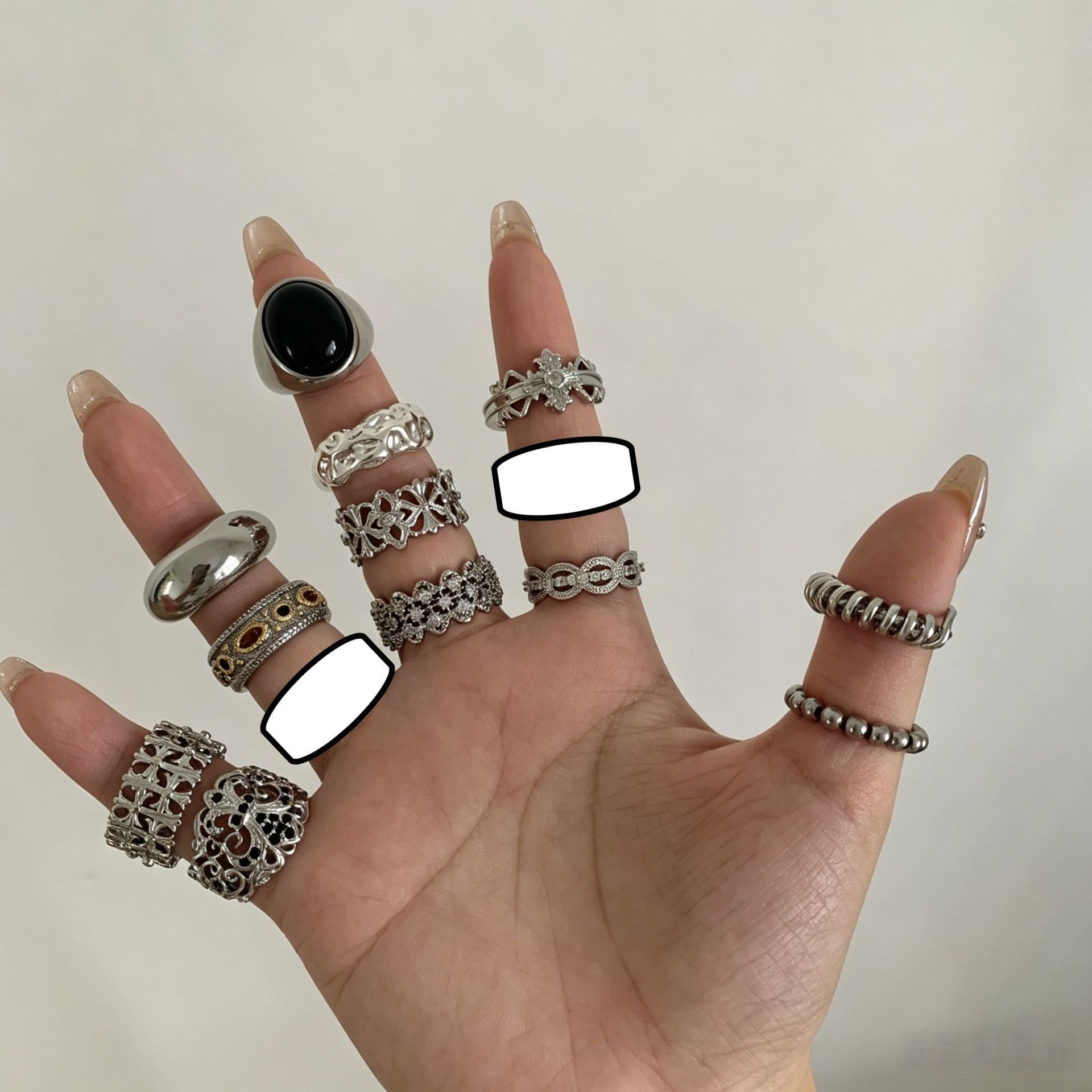 Double Layer Cross Zircon Ring view 3