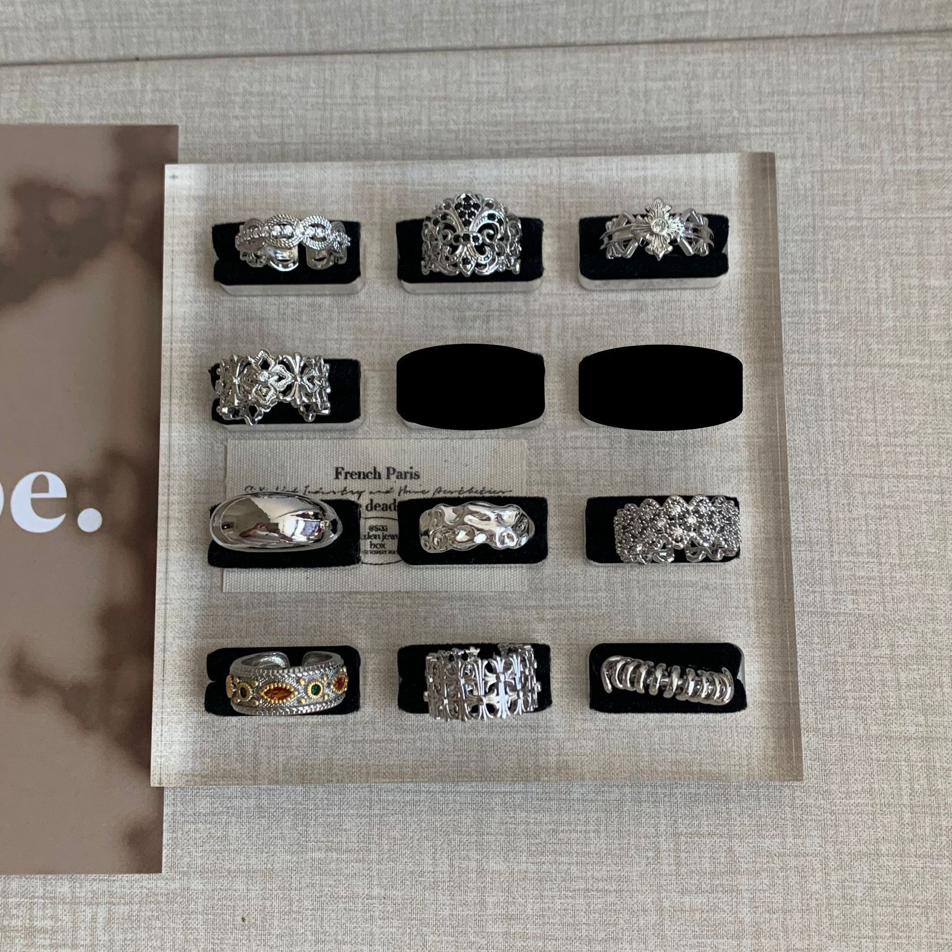 Double Layer Cross Zircon Ring view 4
