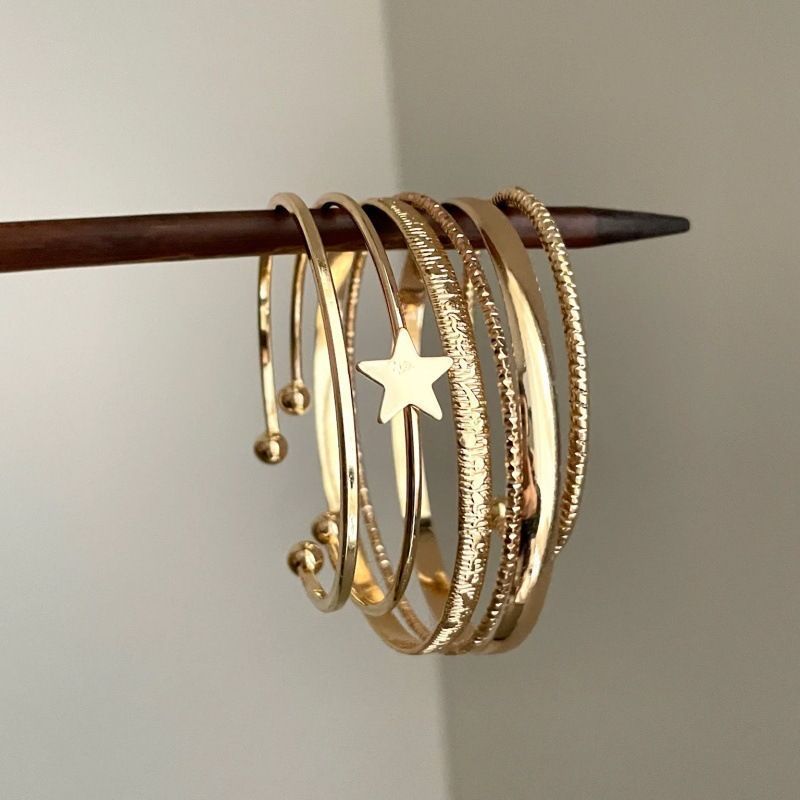 Fashion Wide‑Edge Stackable Bracelet