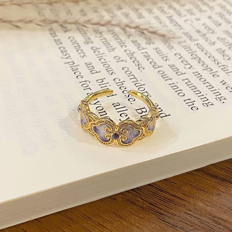 High‑End Enamel Drip‑Paint Adjustable Ring — image 1