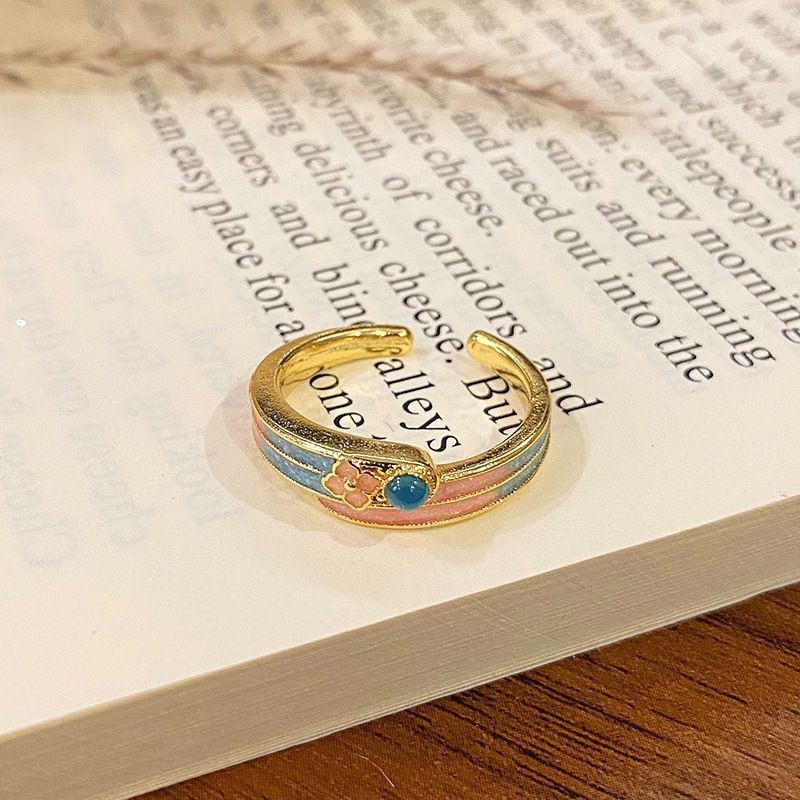 Fashion Adjustable Drip‑Paint Enamel Ring — image 1