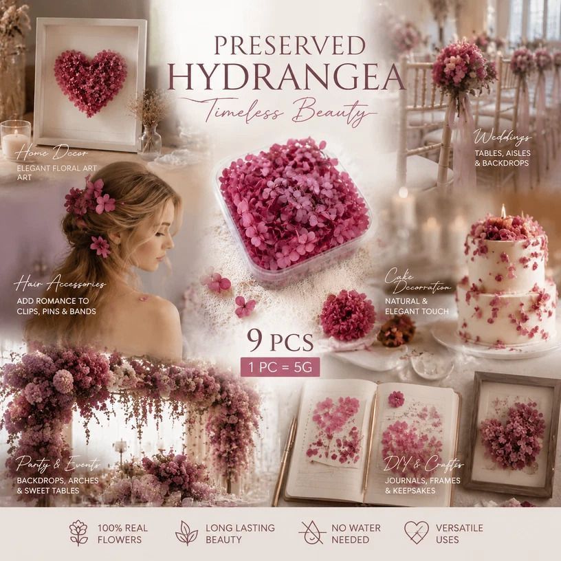 Purple Cloud Gradient Preserved Hydrangea DIY Candle Supply Bulk Pack 9 Boxes — image 1