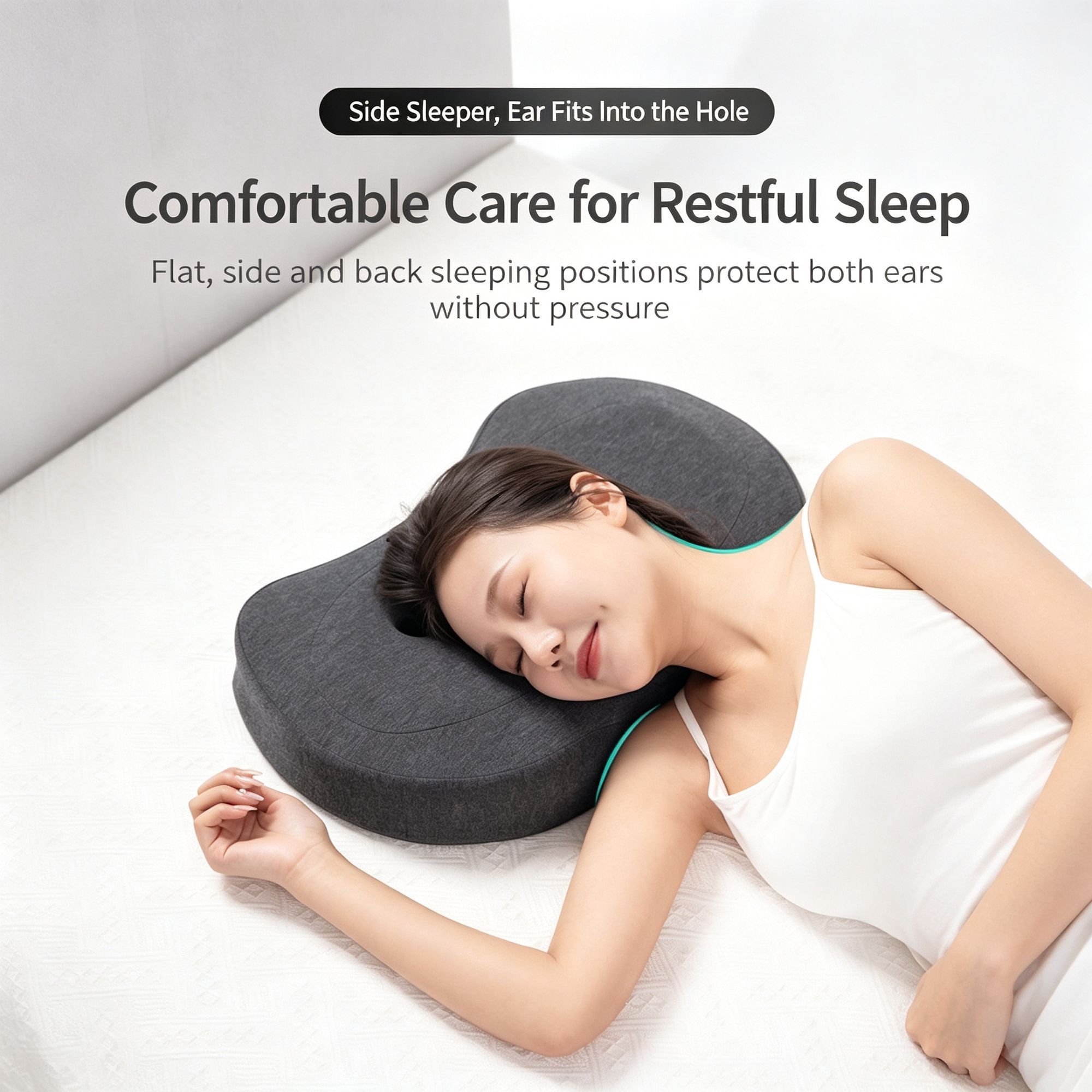 Skin‑Friendly Single Hole Cervical Memory Pillow view 4