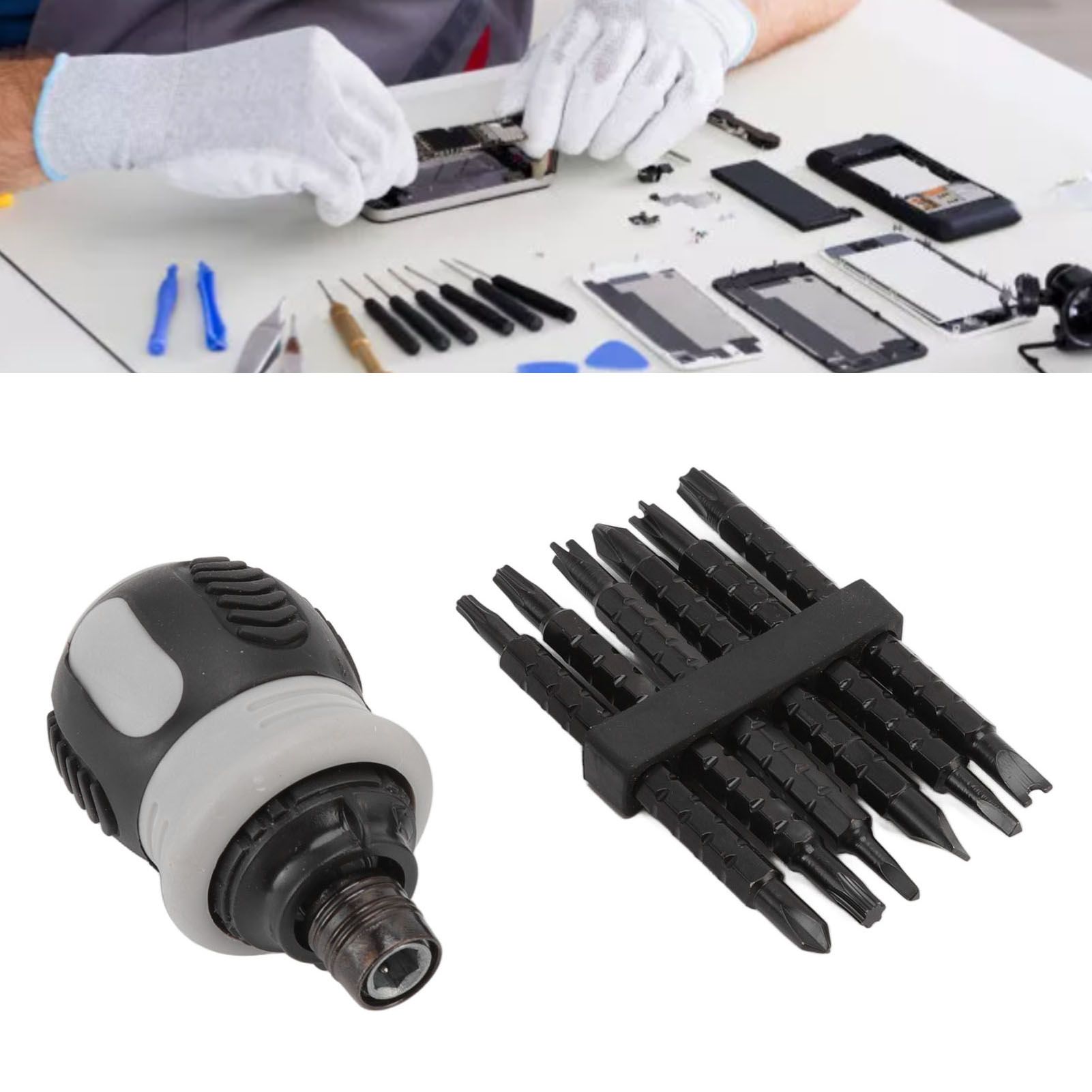 13 in 1 Mini Ratchet Screwdriver Bit Set Telescopic Labor Saving Screwdriver view 11