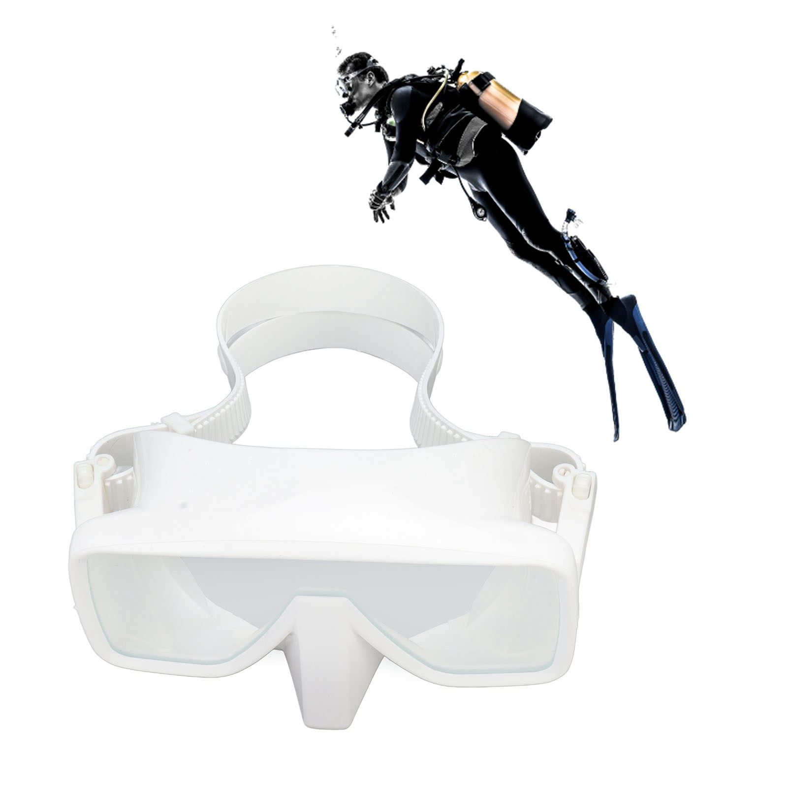 Swimming Goggles Tempered Glass Silica Gel Snorkeling Diving Face Guard for view 11