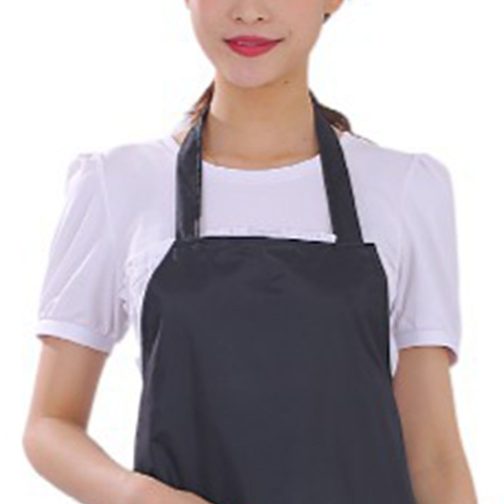 6pcs Waterproof Apron Lightweight Black Apron with Two Pockets for Mens Women view 7