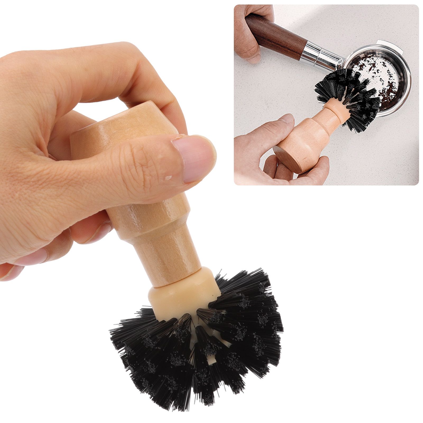 Portafilter Cleaning Brush Professional Portable Coffee Tamper Cleaning Brush view 12