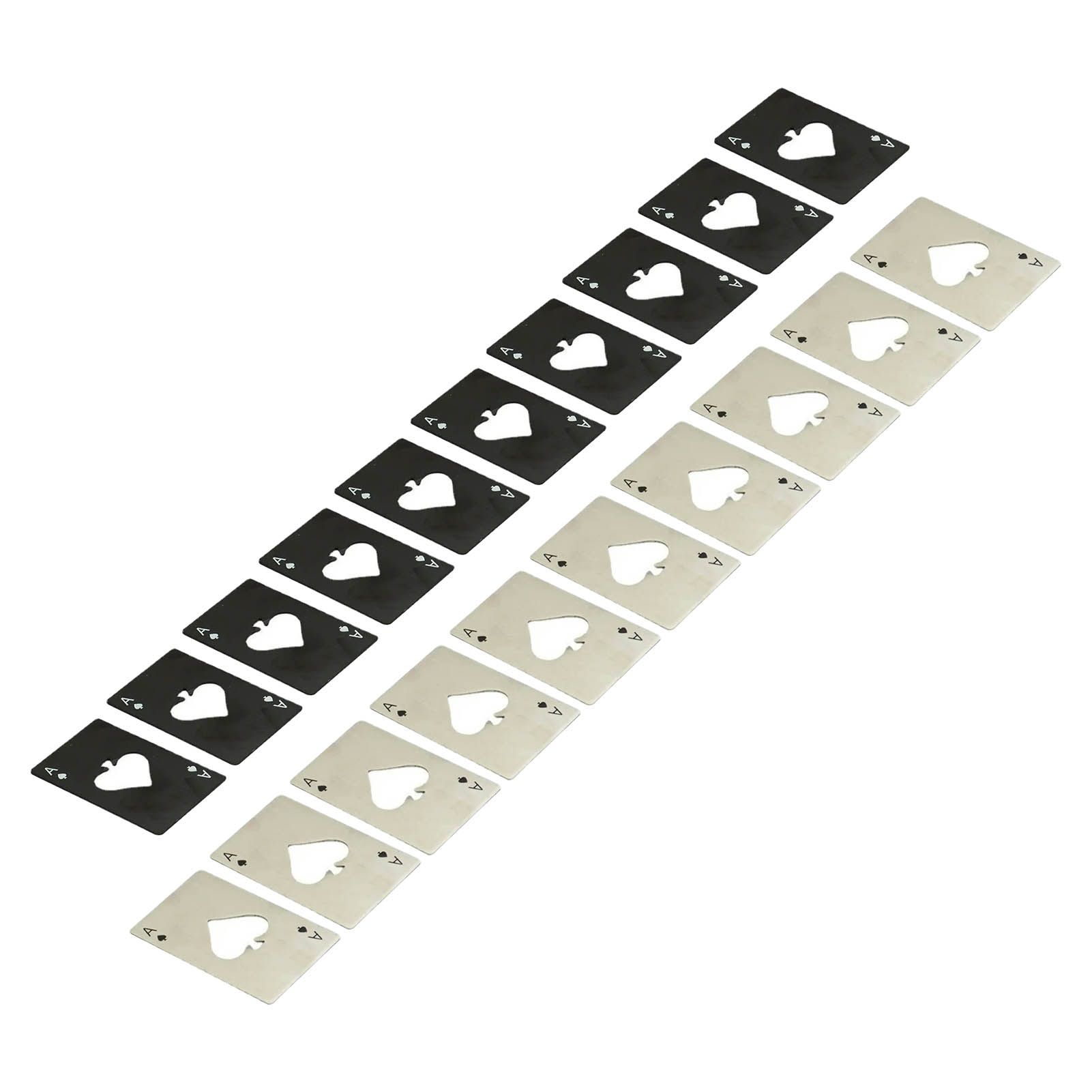 20 Pcs Poker Card Bottle Opener Beer Openers Stainless Steel Black Silver Cup view 4
