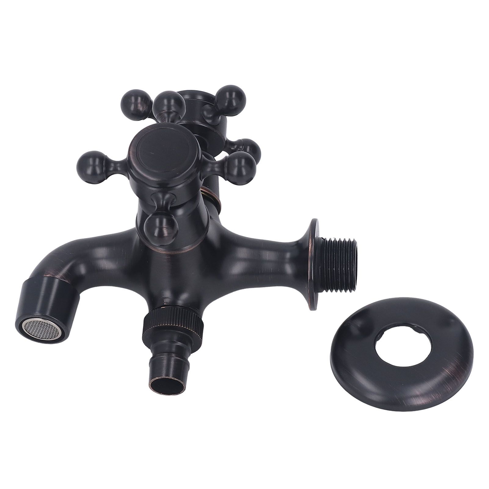 All Copper Wall Mount Faucet European Retro Cold Hot Faucet Home Toilet Basin Tap view 2