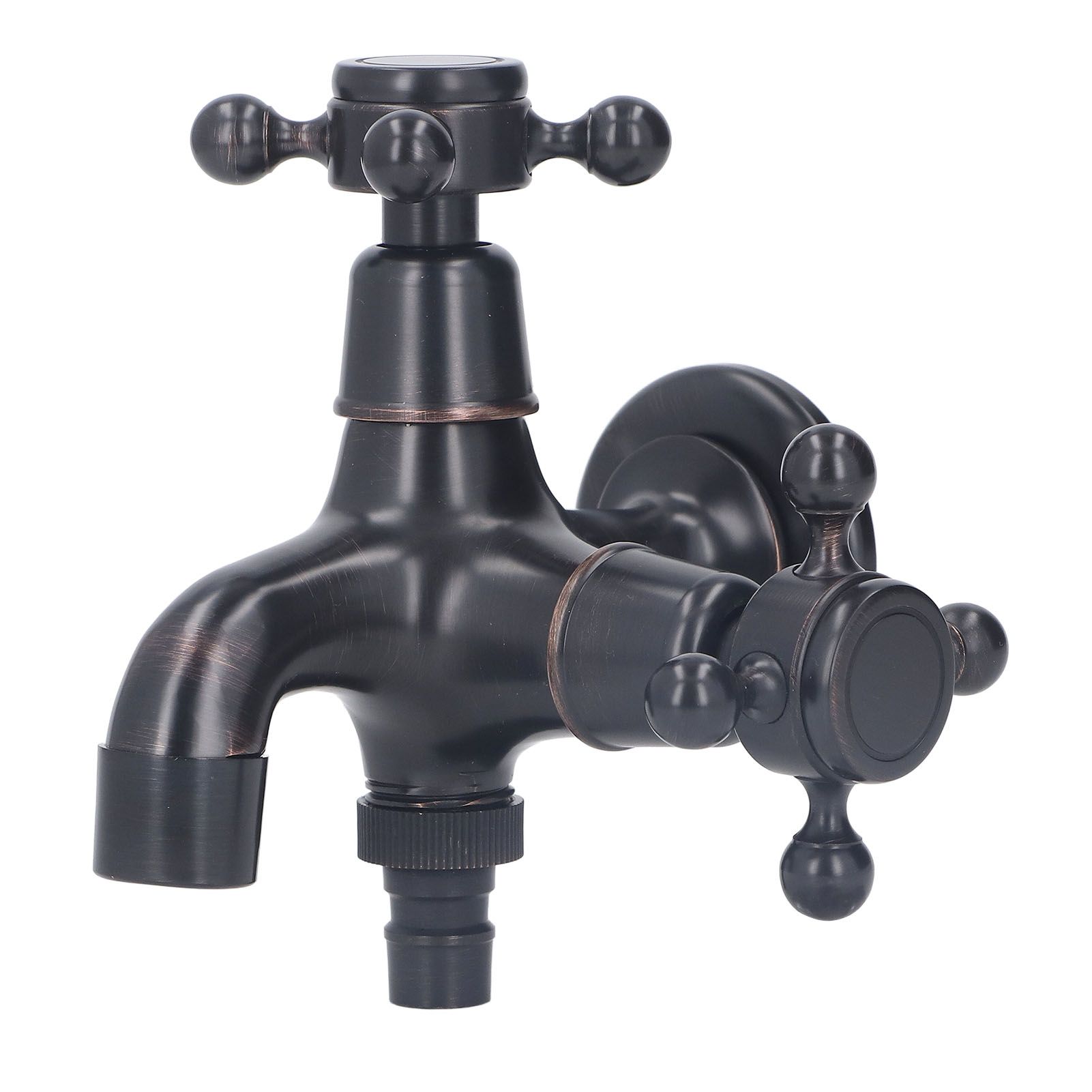 All Copper Wall Mount Faucet European Retro Cold Hot Faucet Home Toilet Basin Tap view 10