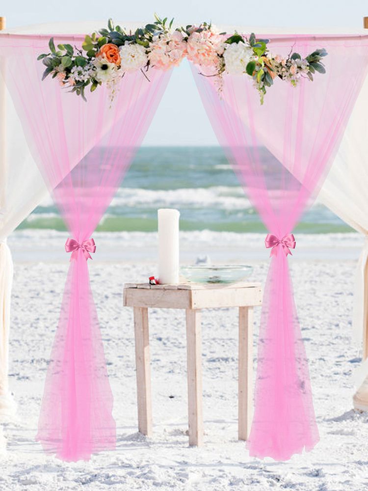 Wedding Party Window Screen Decoration Bedroom Outdoor Semi Transparent Mesh view 13