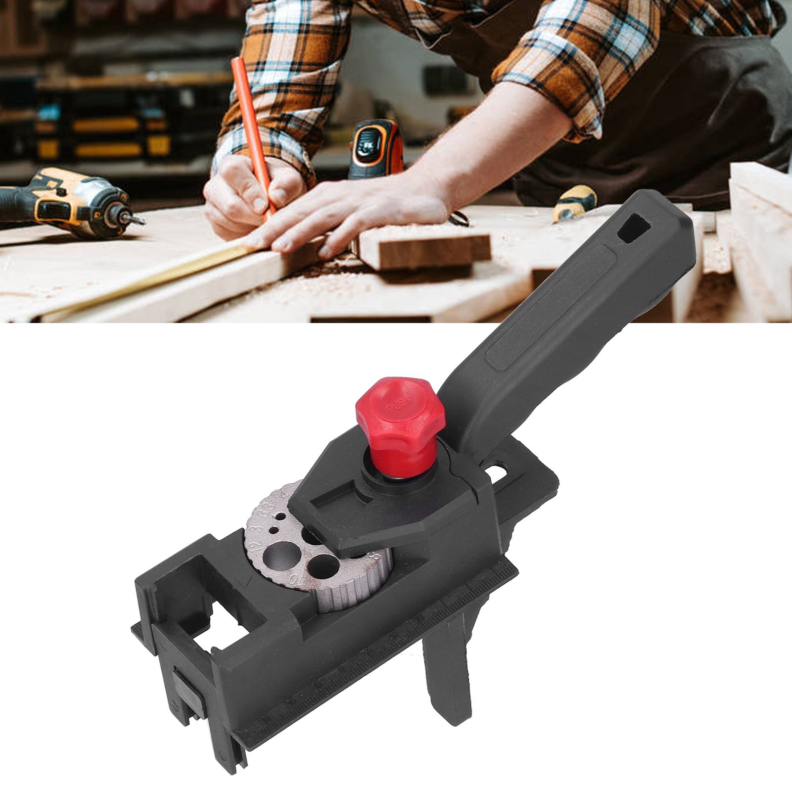 Handheld Dowel Jig Multifunction Flexible Adjustable Lightweight Portable view 12