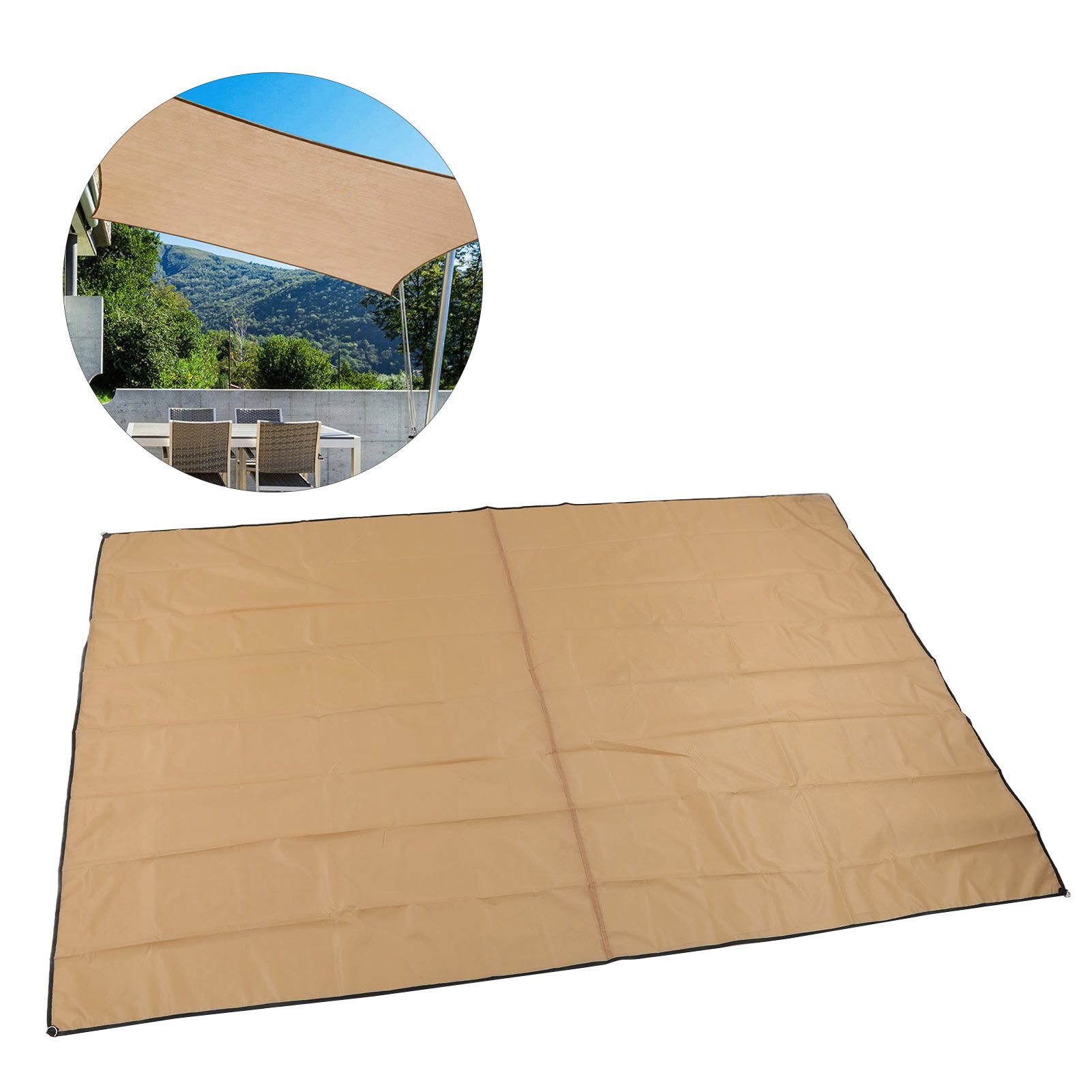 Sun Shade Sails UV Resistant Foldable Portable Easy To Maintain Swimming Pool view 12