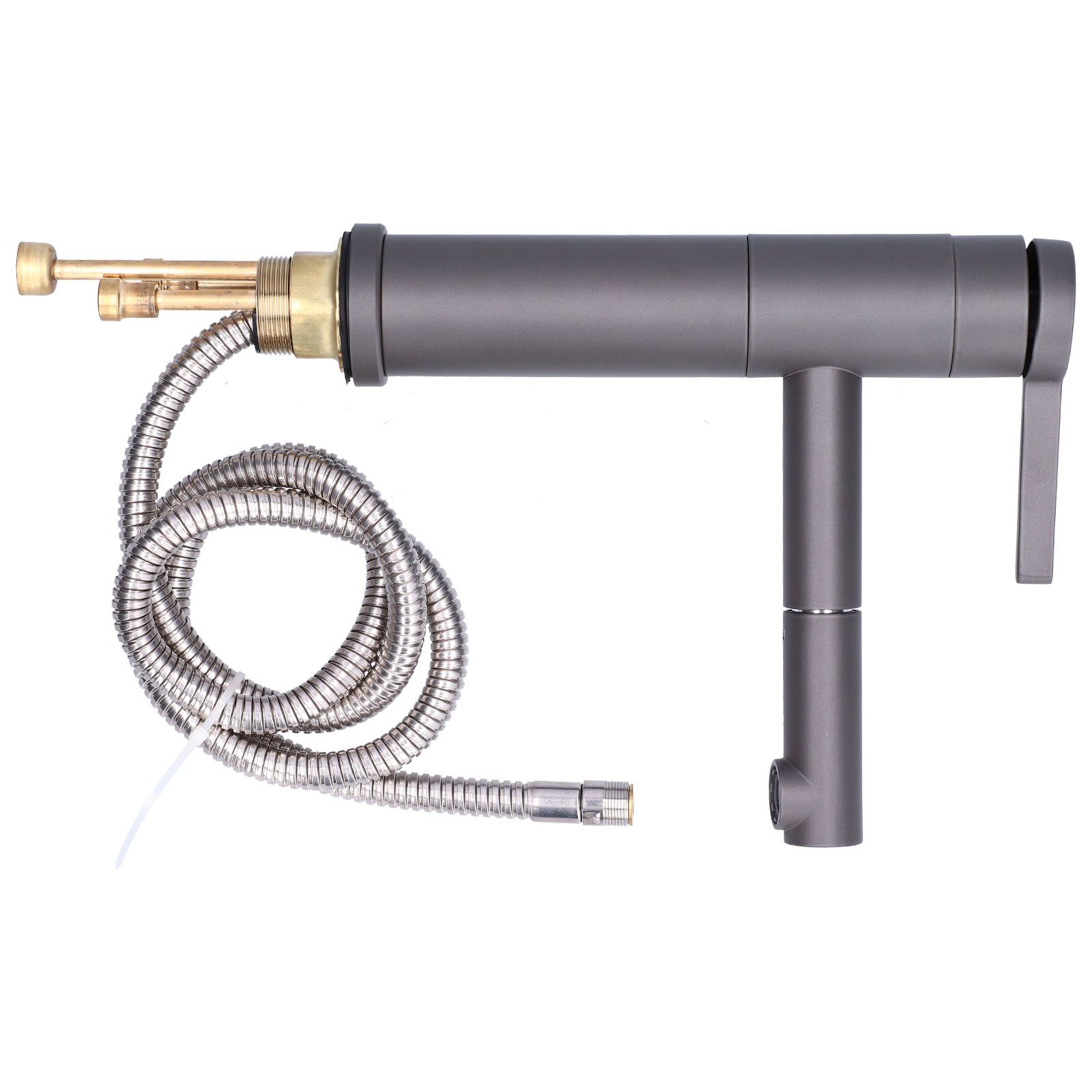 G1/2 Above Counter Basin Pull Out Faucet Set Cold Hot Mixing Water Tap with view 3