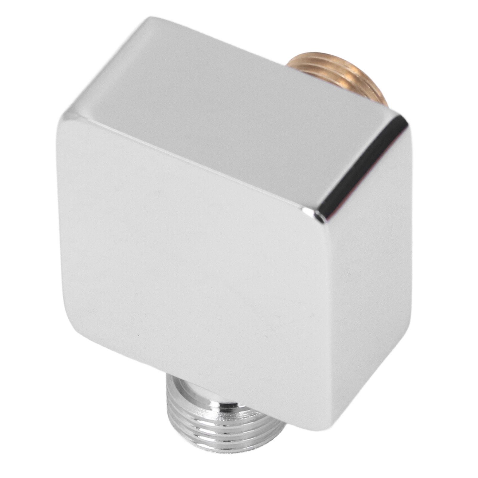 Quadrate Shower Elbow Chrome Finish Wall Mounted G1/2 Full Copper Male Female view 4
