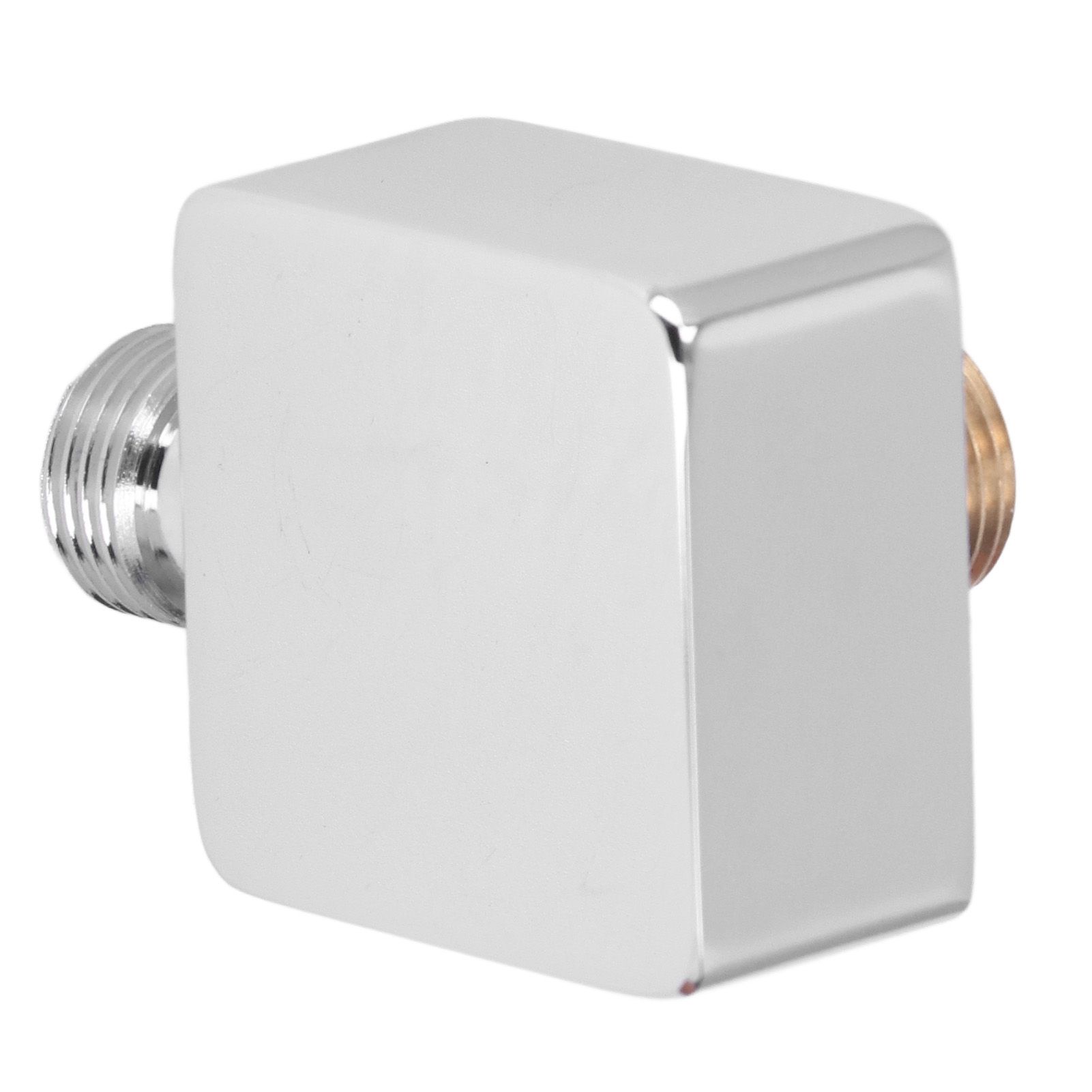 Quadrate Shower Elbow Chrome Finish Wall Mounted G1/2 Full Copper Male Female view 7