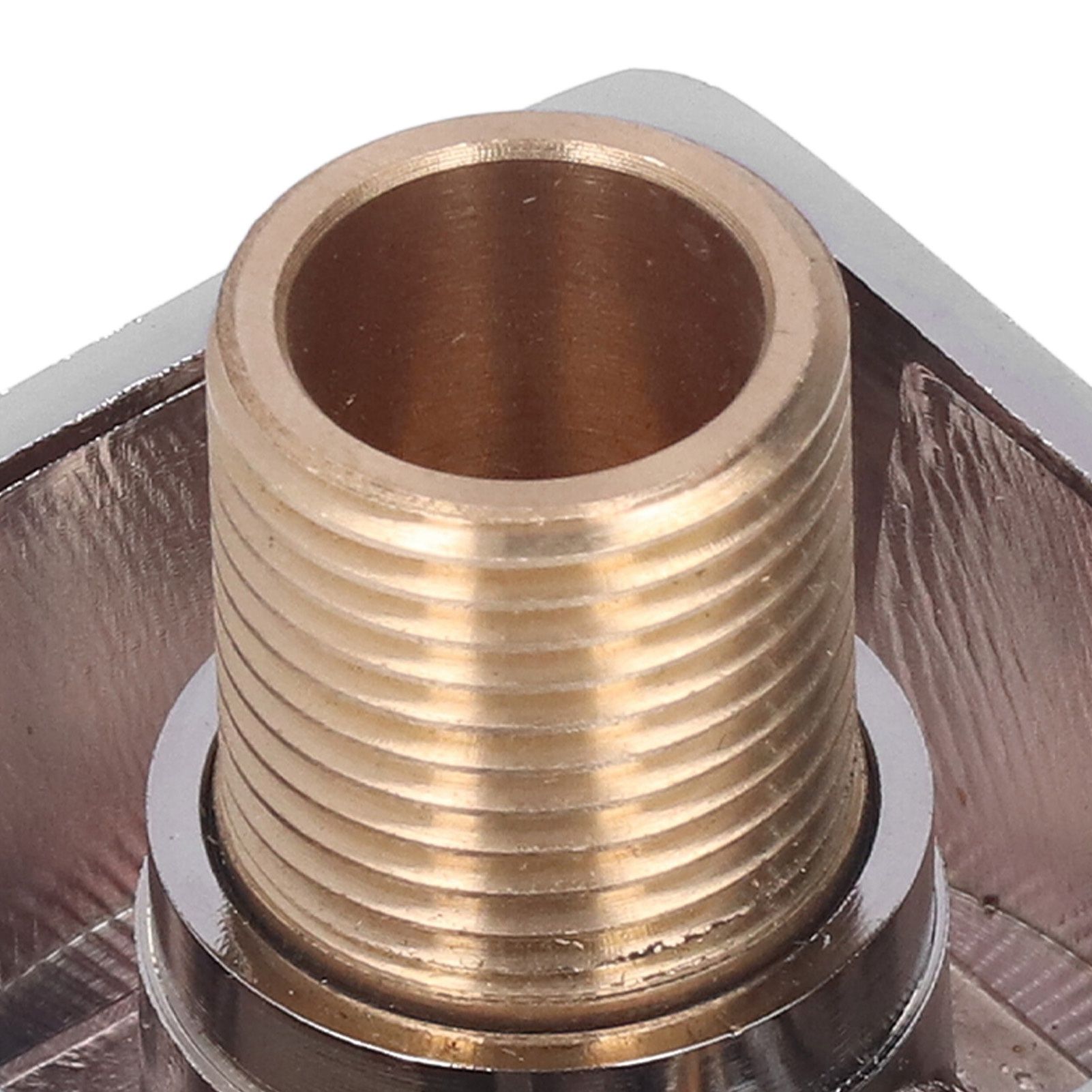 Quadrate Shower Elbow Chrome Finish Wall Mounted G1/2 Full Copper Male Female view 15