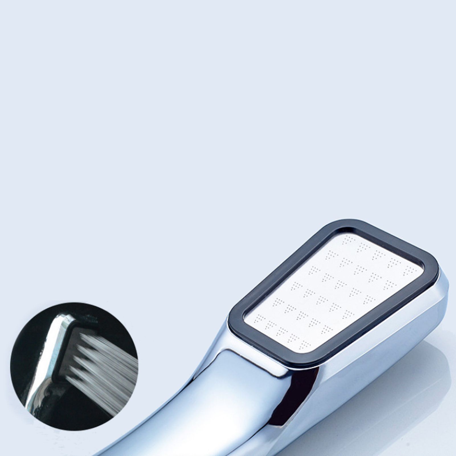 Shower Head 300 Holes Water Saving High Pressure Handheld Rectangular Bathroom view 2