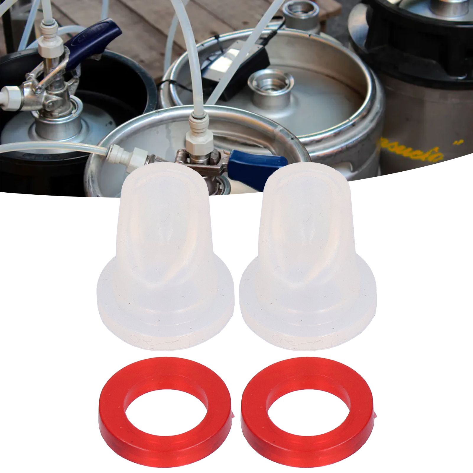 Beer Keg Coupler Check Valve and Washer Kit for D Type Coupler Taprite for view 11
