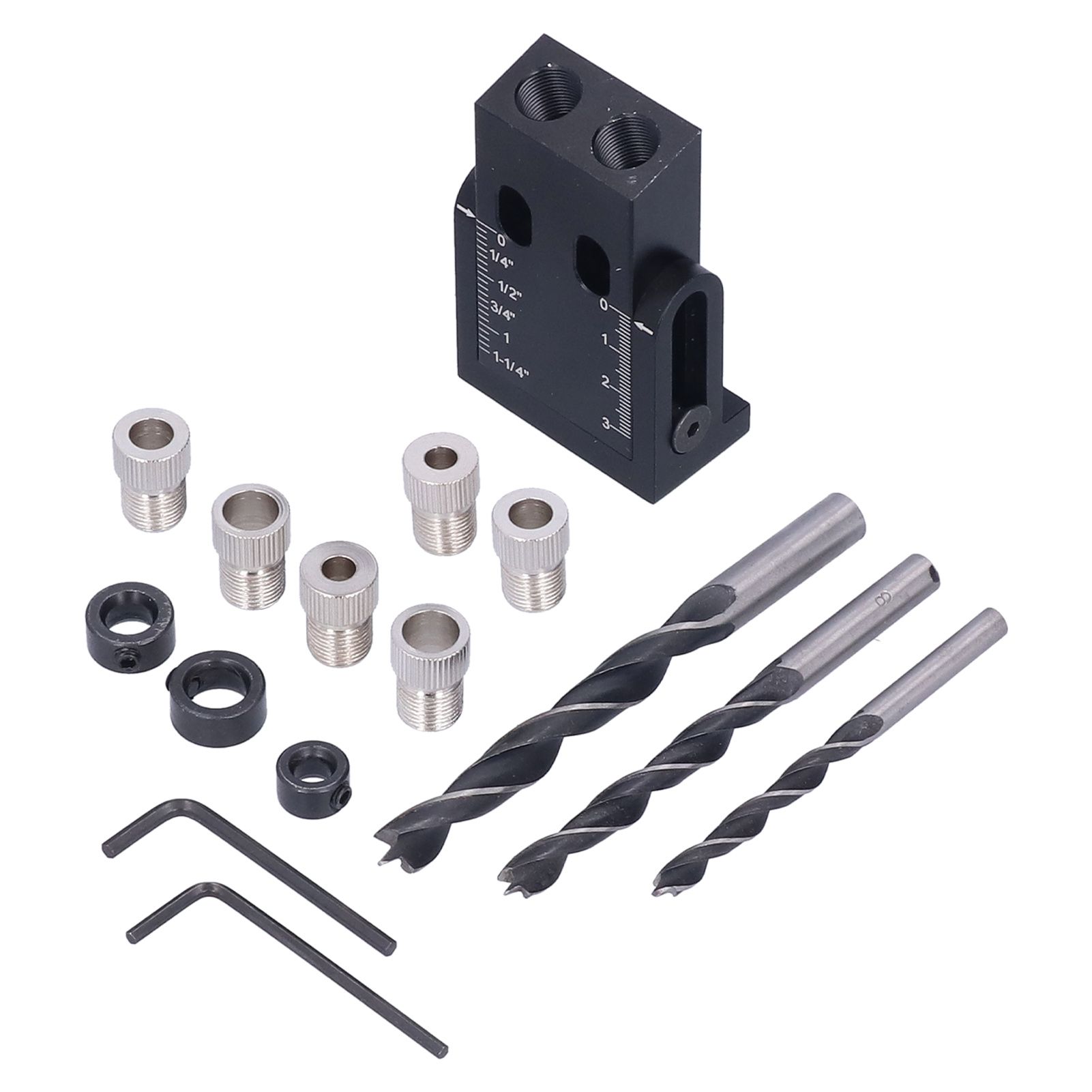 Oblique Hole Locator 15° Pocket Slant Holes Jig Kit Woodworking Positioner view 2