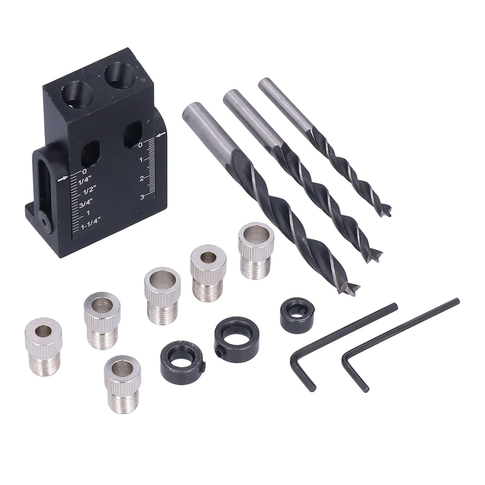 Oblique Hole Locator 15° Pocket Slant Holes Jig Kit Woodworking Positioner view 3
