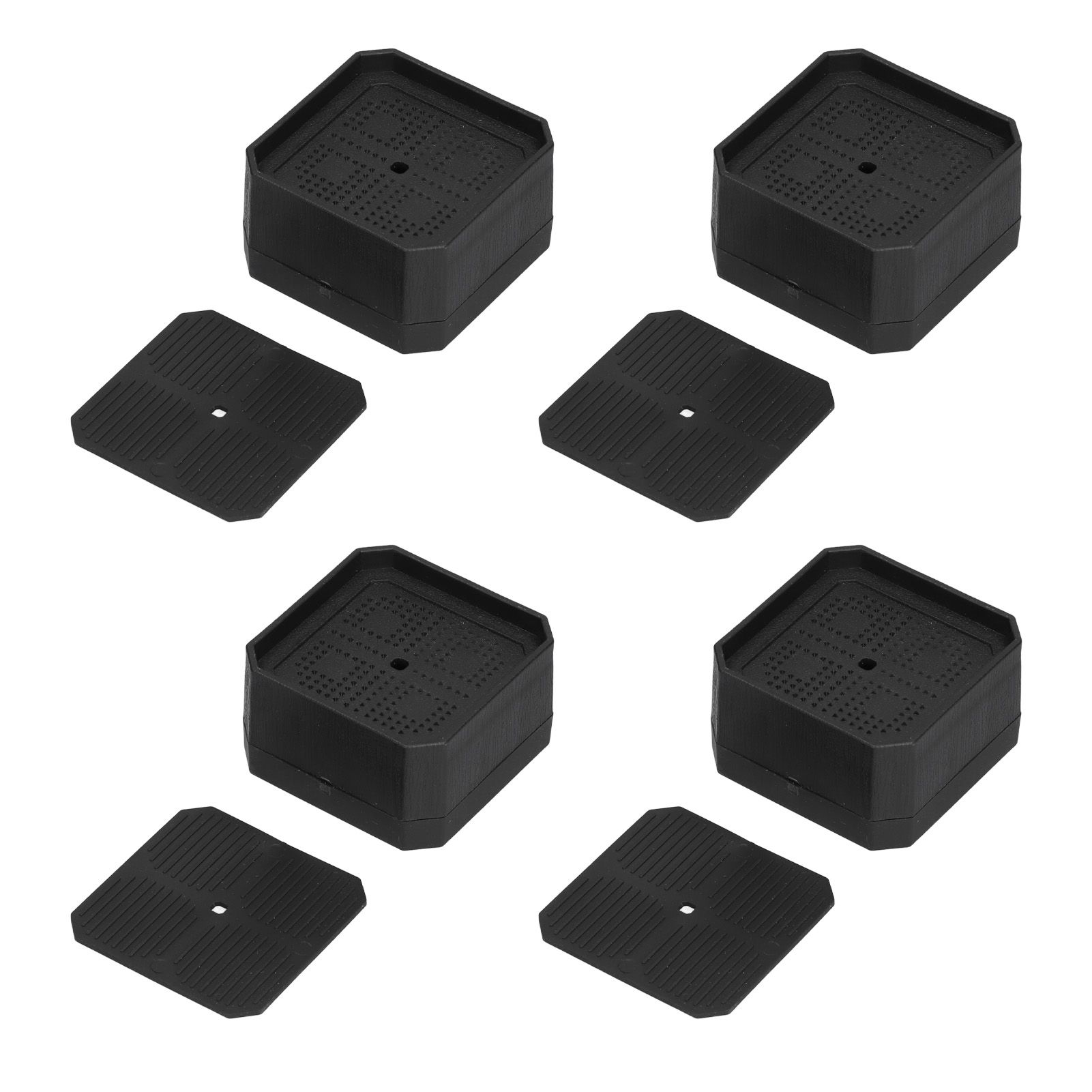 4Set Square Furniture Leg Pad Rubber Non Slip Table Chair Refrigerator Feet view 2