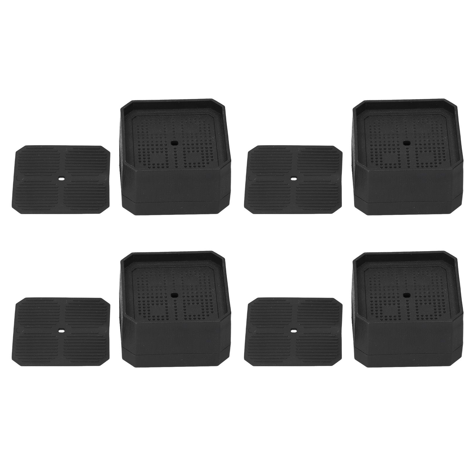4Set Square Furniture Leg Pad Rubber Non Slip Table Chair Refrigerator Feet view 3