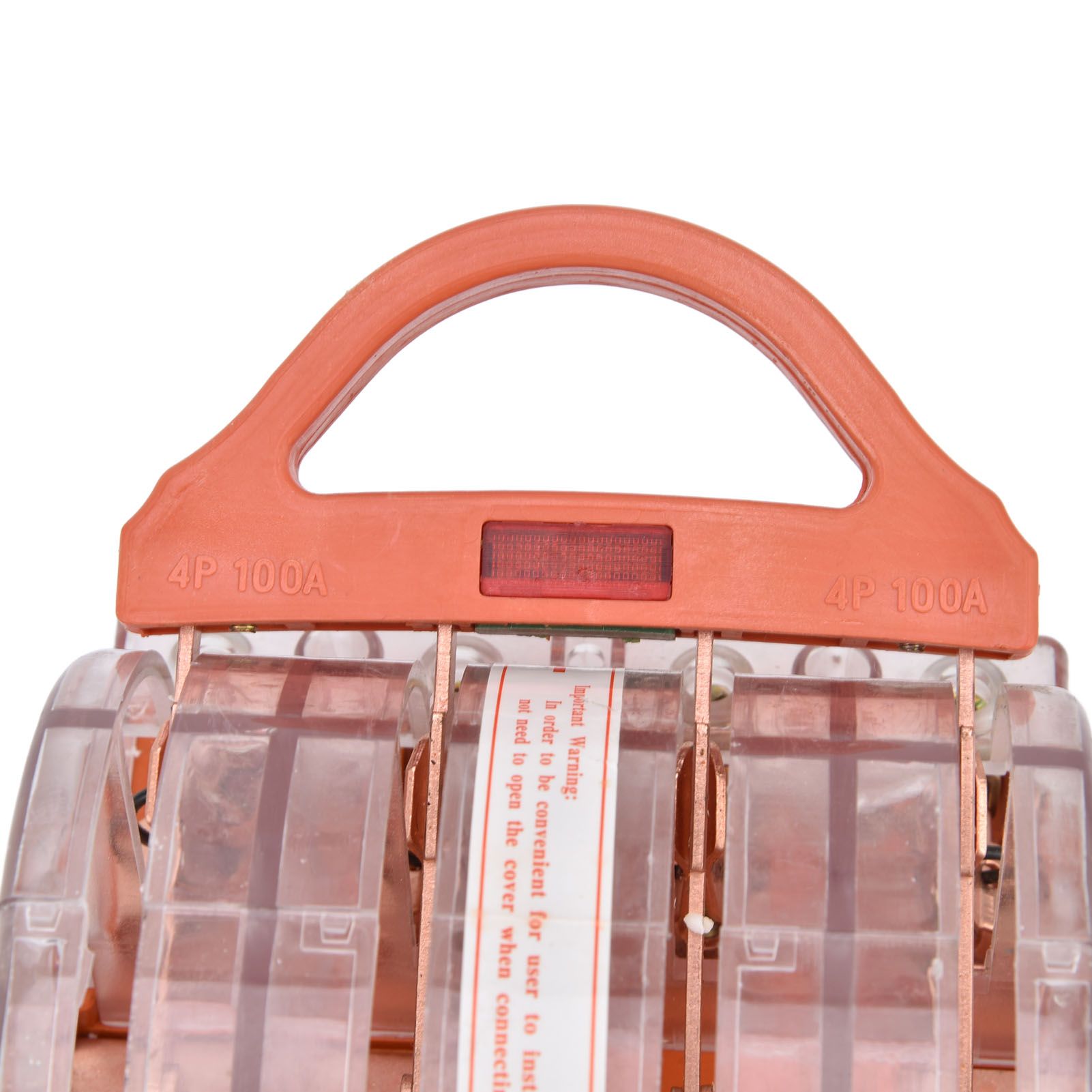 Knife Safety Switch AC380V 100A 4 Pole Double Throw Transparent Shell LED view 13