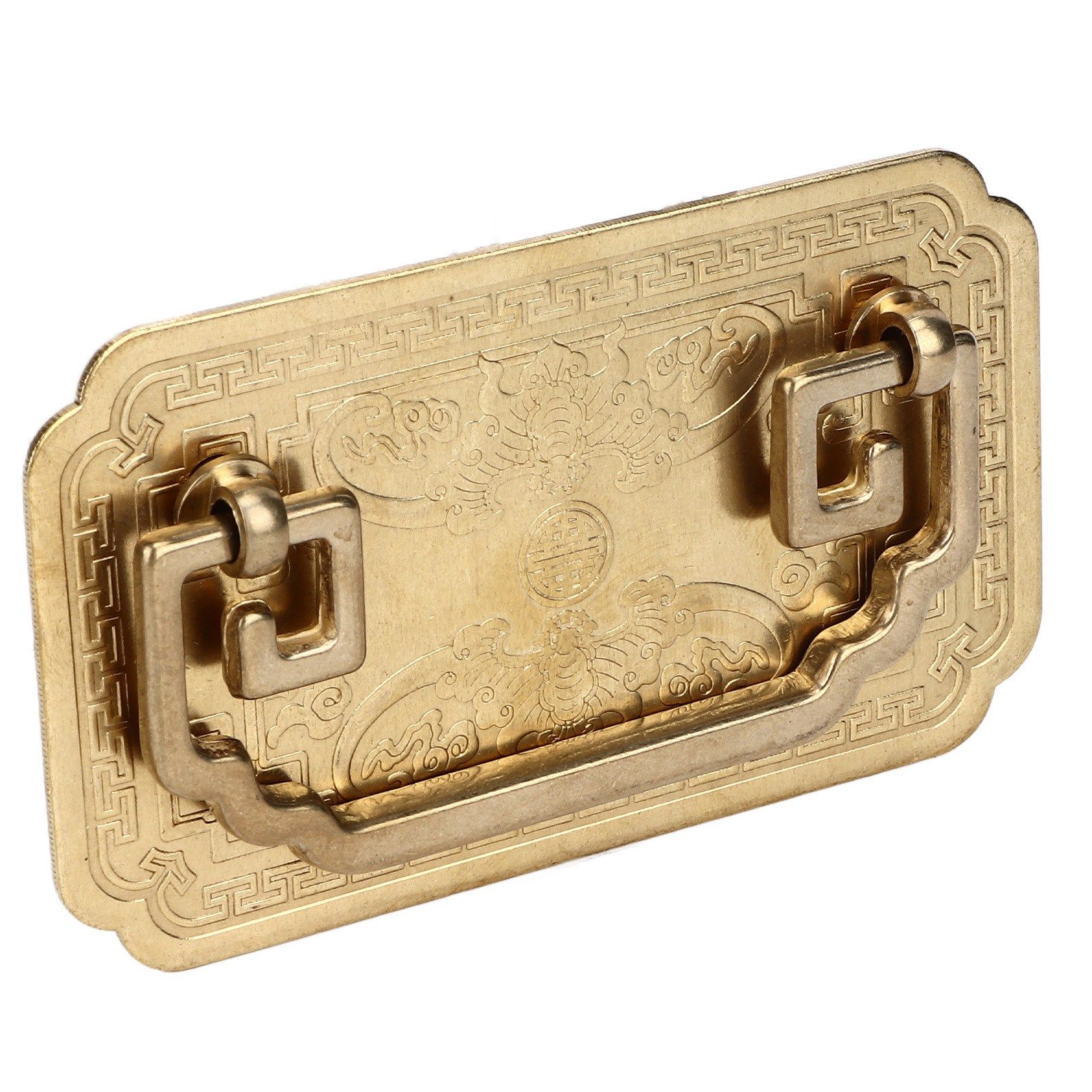 Antique Drawer Handle Tetragonal Bat Handle Antique Chinese Retro Style Drawer view 2