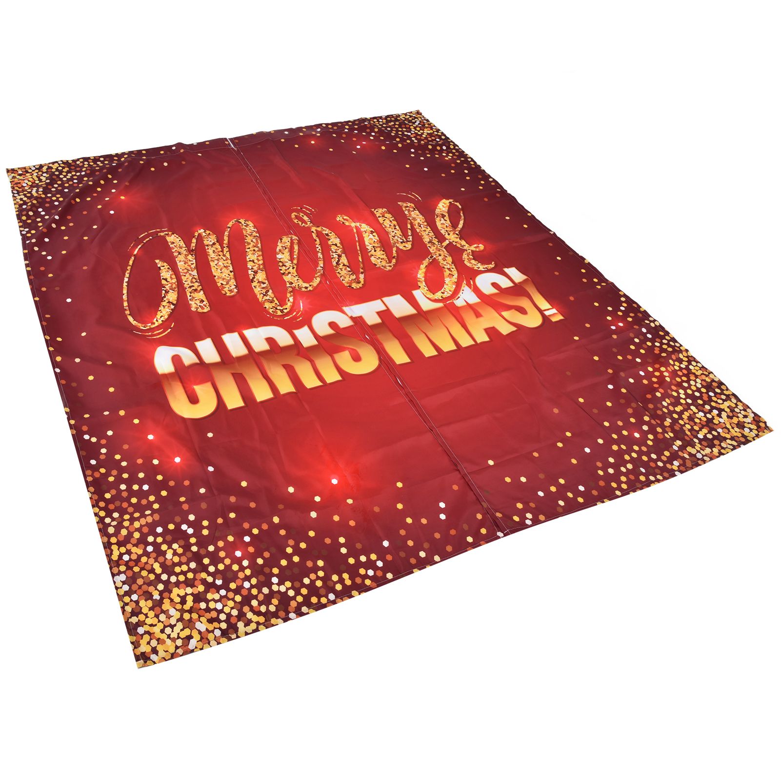 Christmas Curtain Polyester Fiber 3D Digital Printing Merry Christmas Custome view 3