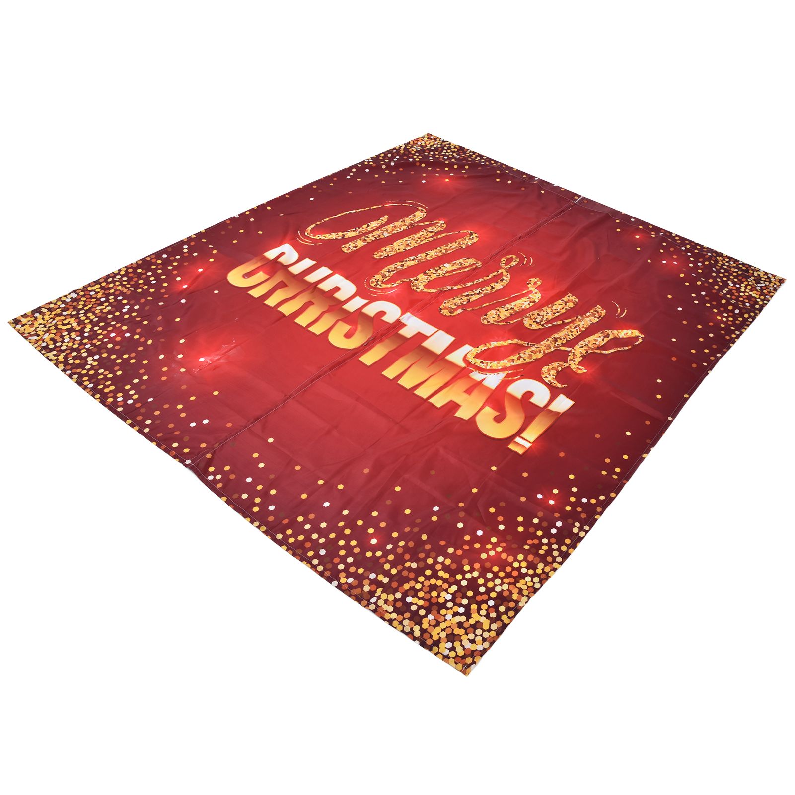 Christmas Curtain Polyester Fiber 3D Digital Printing Merry Christmas Custome view 7