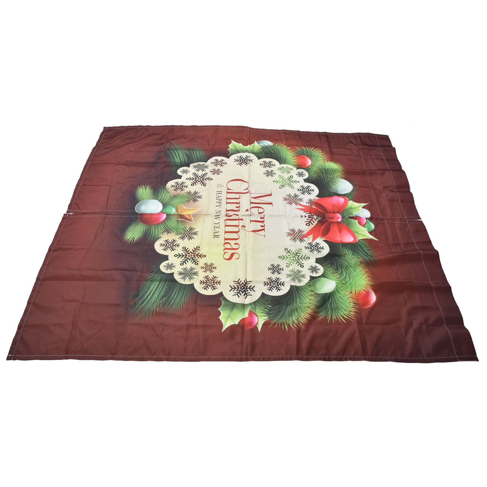 Christmas Curtain Polyester Fiber 3D Digital Printing Merry Christmas Custome view 6